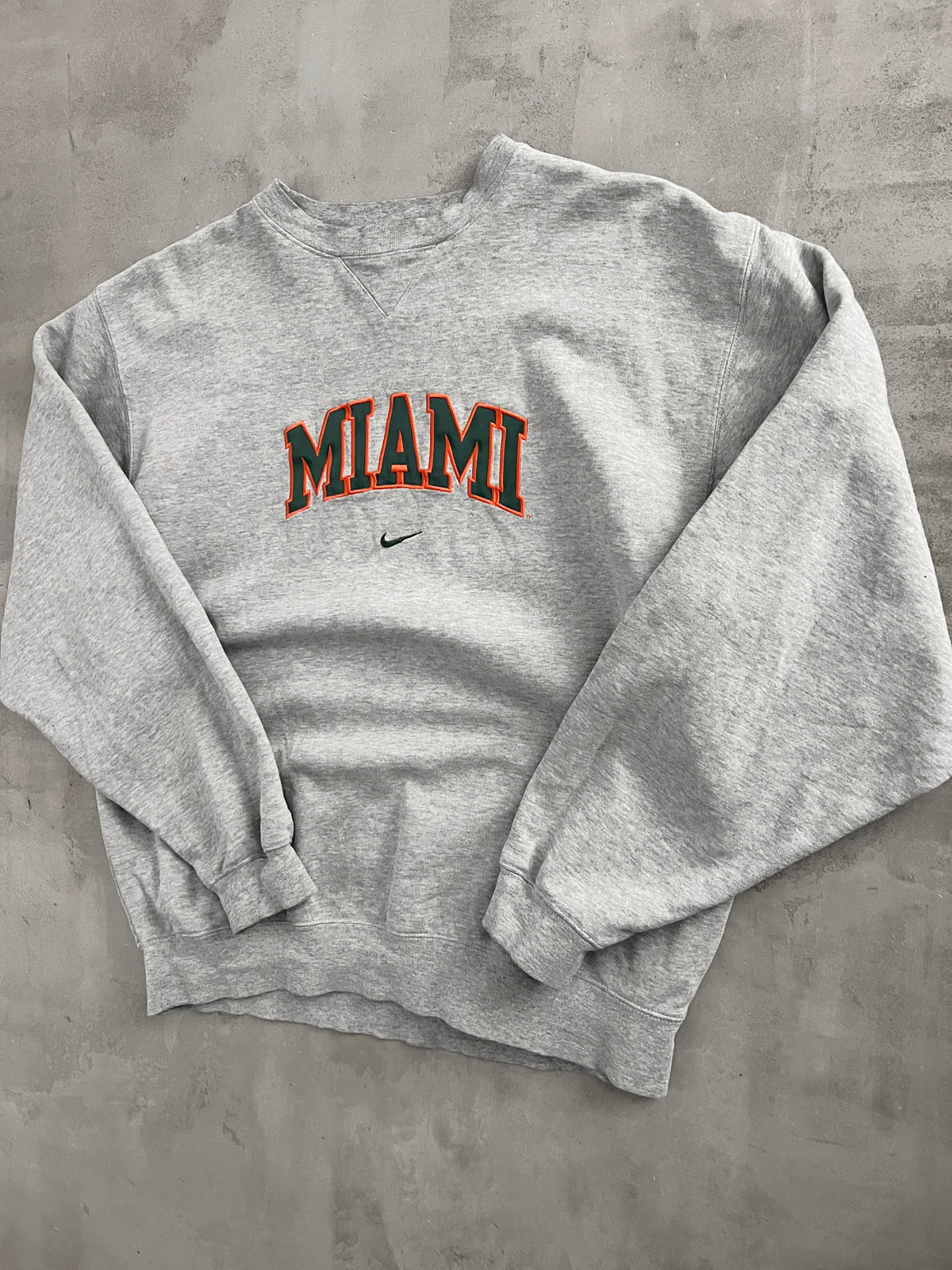 GREY MIAMI UNIVERSITY NIKE SWEATER - 1990S - L