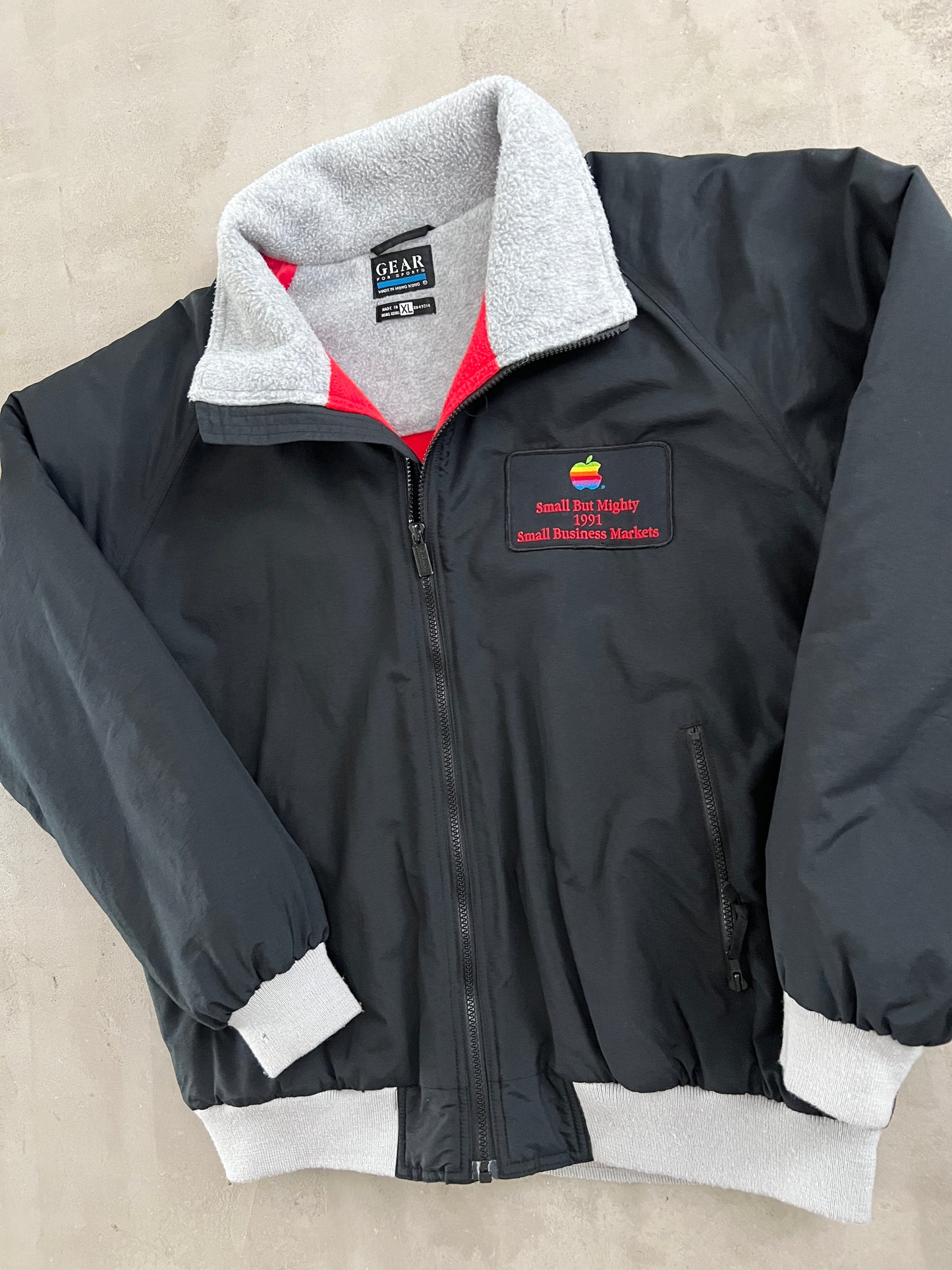 BLACK APPLE PROMO JACKET - 1990S - XL/L