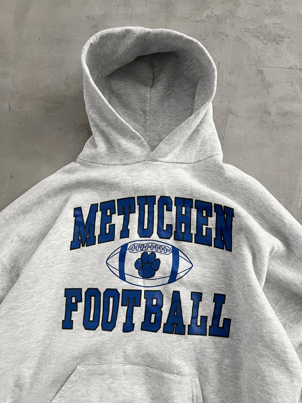 GREY RUSSELL FOOTBALL HOODIE - 1990S - XL