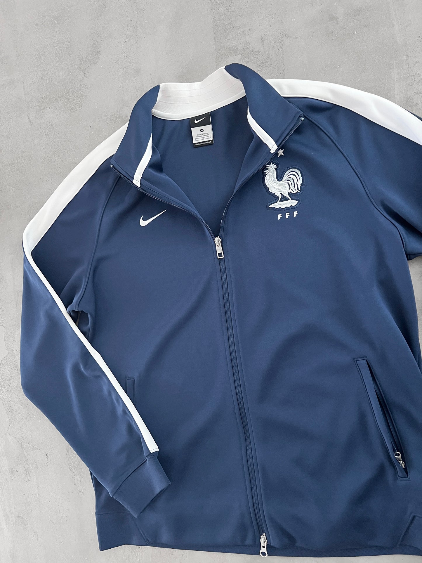 NAVY FRANCE NIKE TRACK JACKET - 2000S - XL