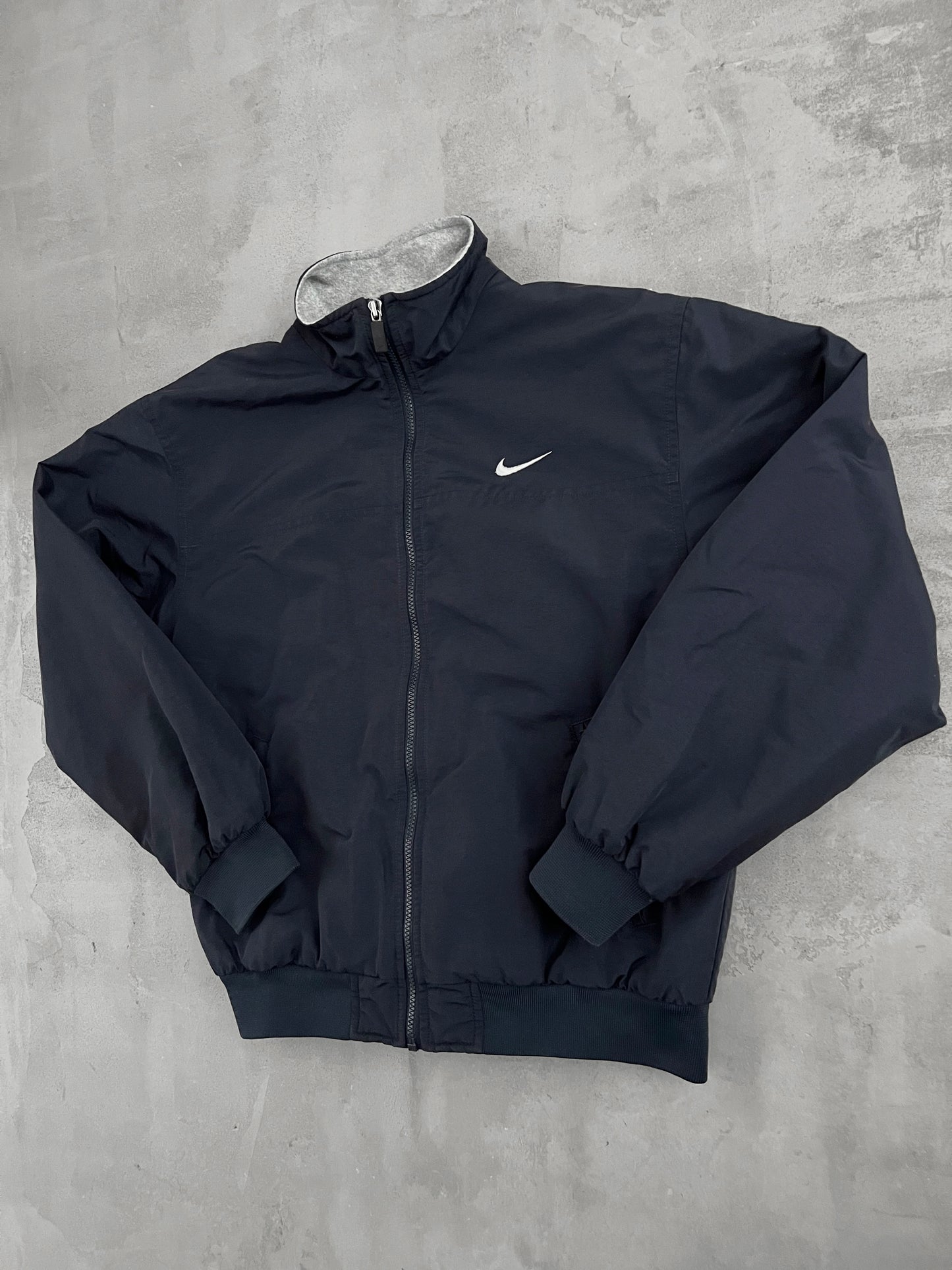 NAVY NIKE JACKET - 1990S - M