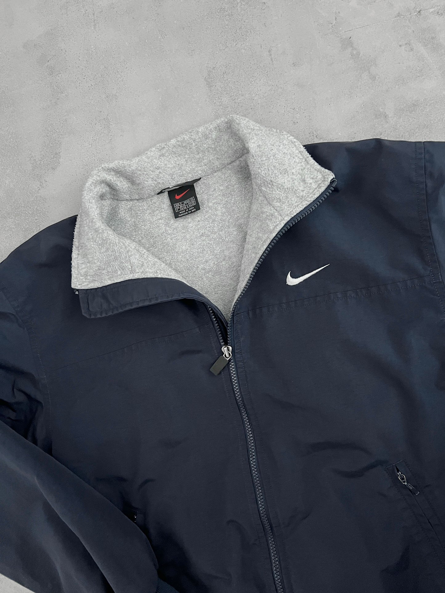 NAVY NIKE JACKET - 1990S - M