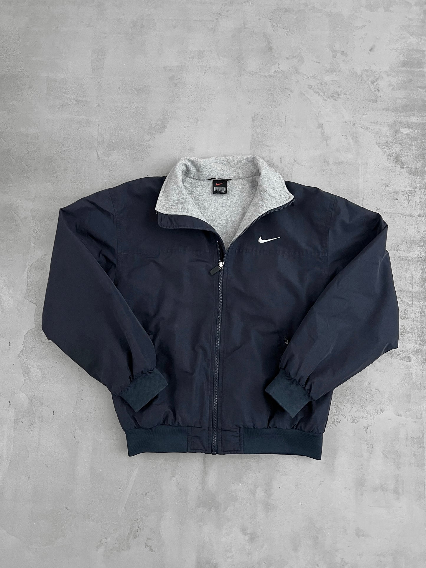 NAVY NIKE JACKET - 1990S - M