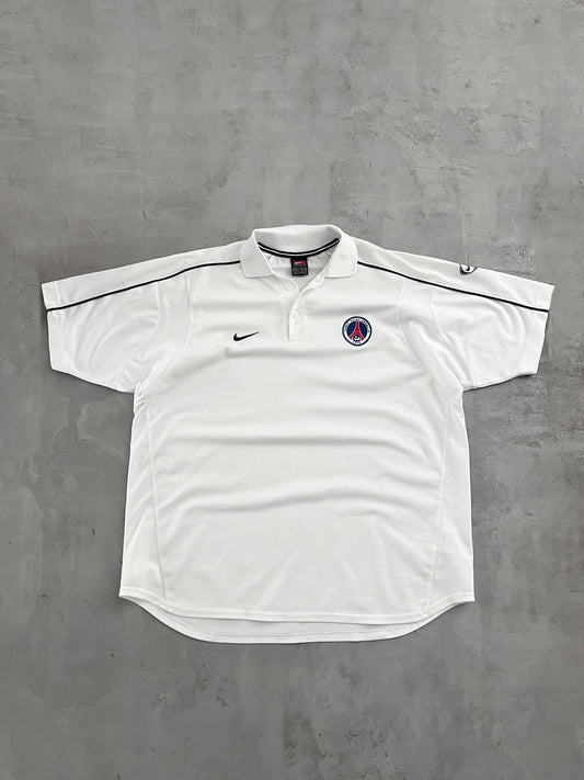 WHITE PSG NIKE POLO - 2000S - XL
