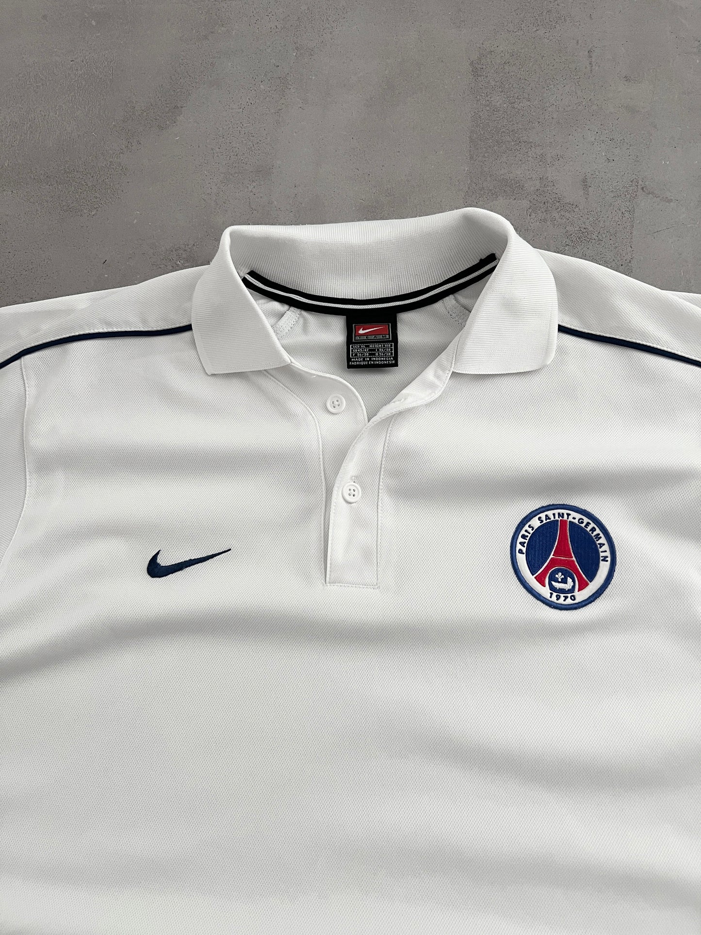 WHITE PSG NIKE POLO - 2000S - XL