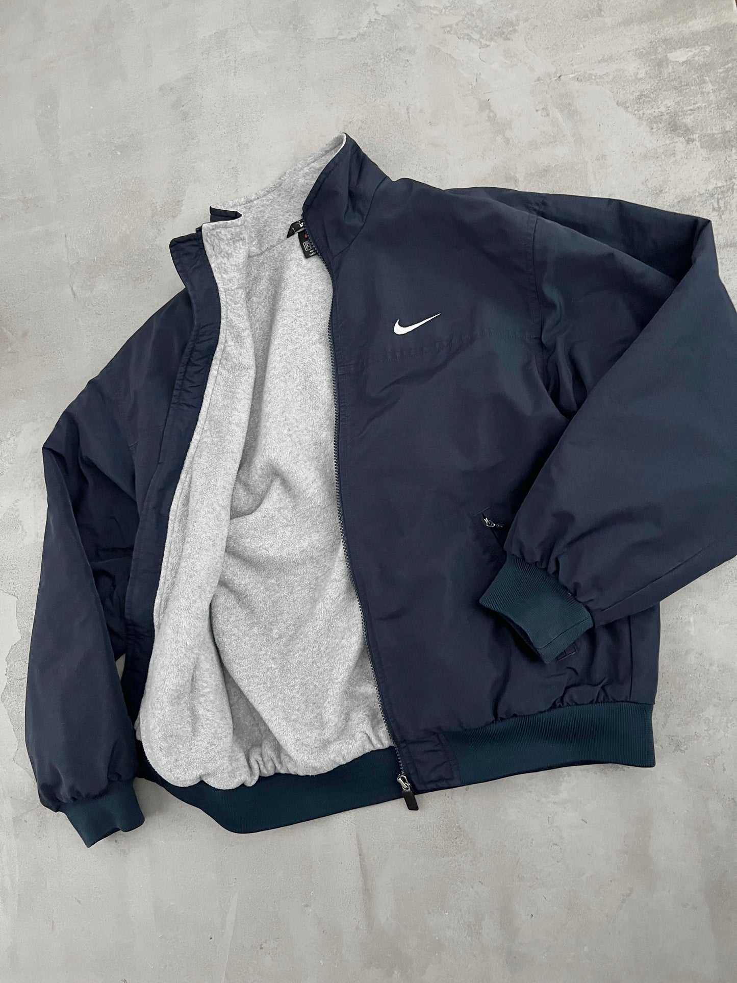 NAVY NIKE JACKET - 1990S - M