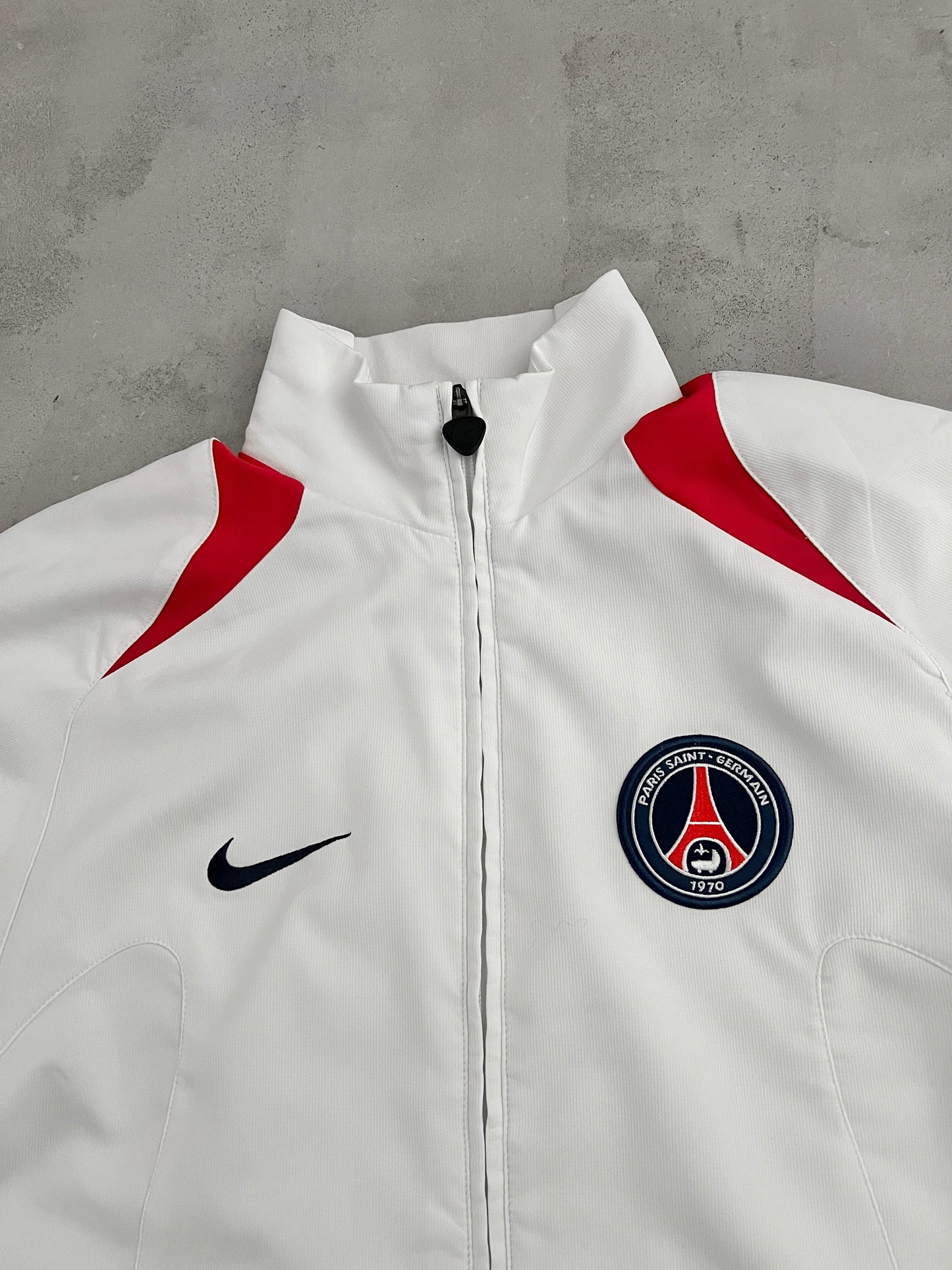 WHITE PSG NIKE TRACK JACKET - 2000S - M
