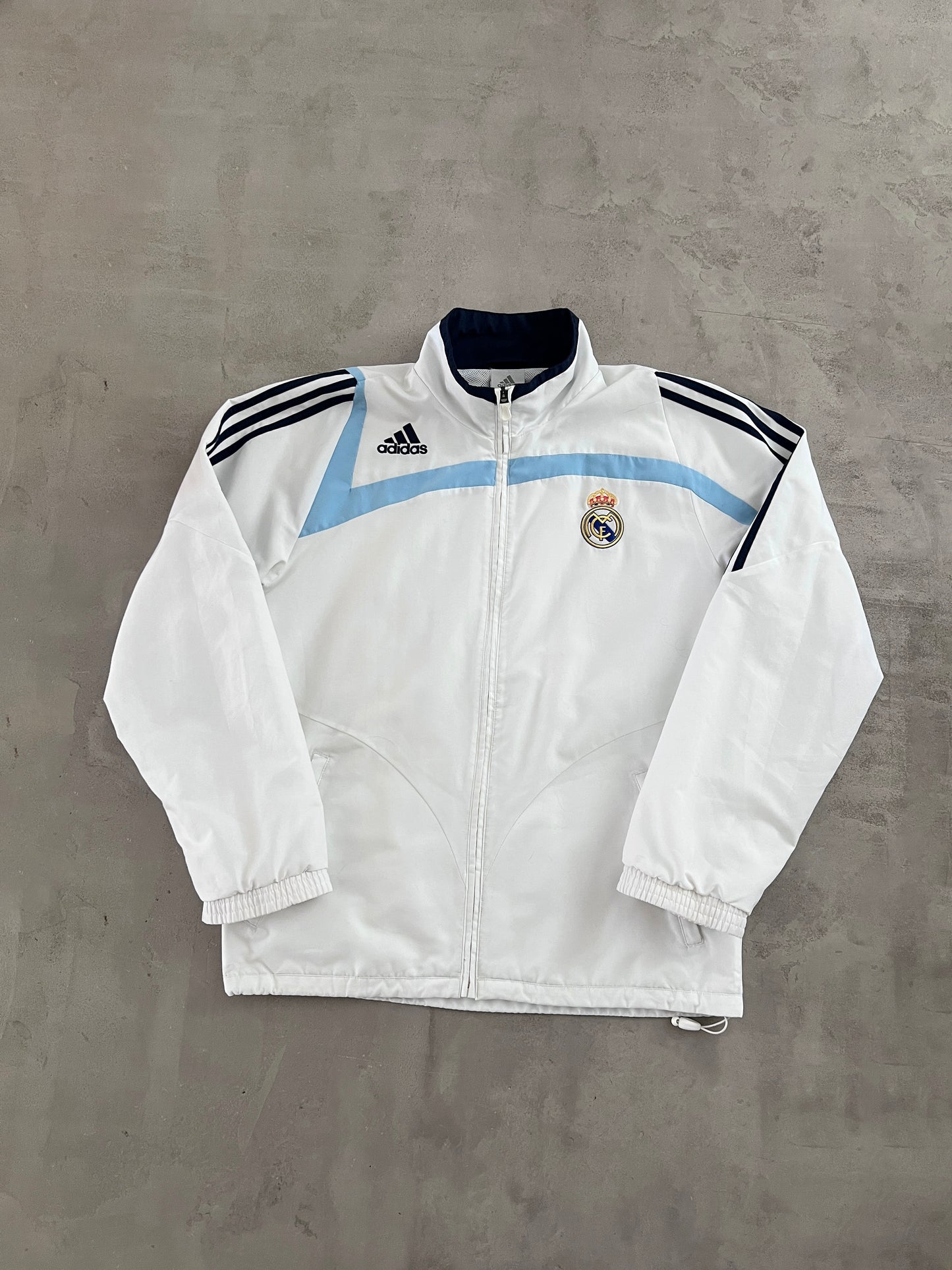 WHITE REAL MADRID JACKET - 2000S - M/L