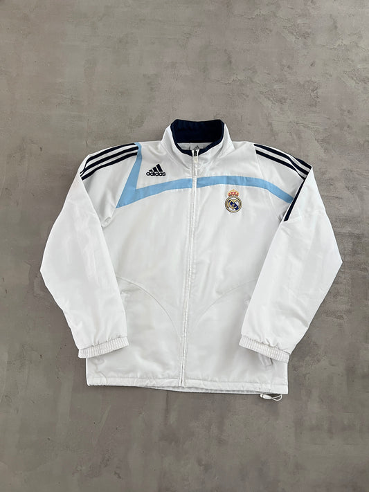 WHITE REAL MADRID JACKET - 2000S - M/L
