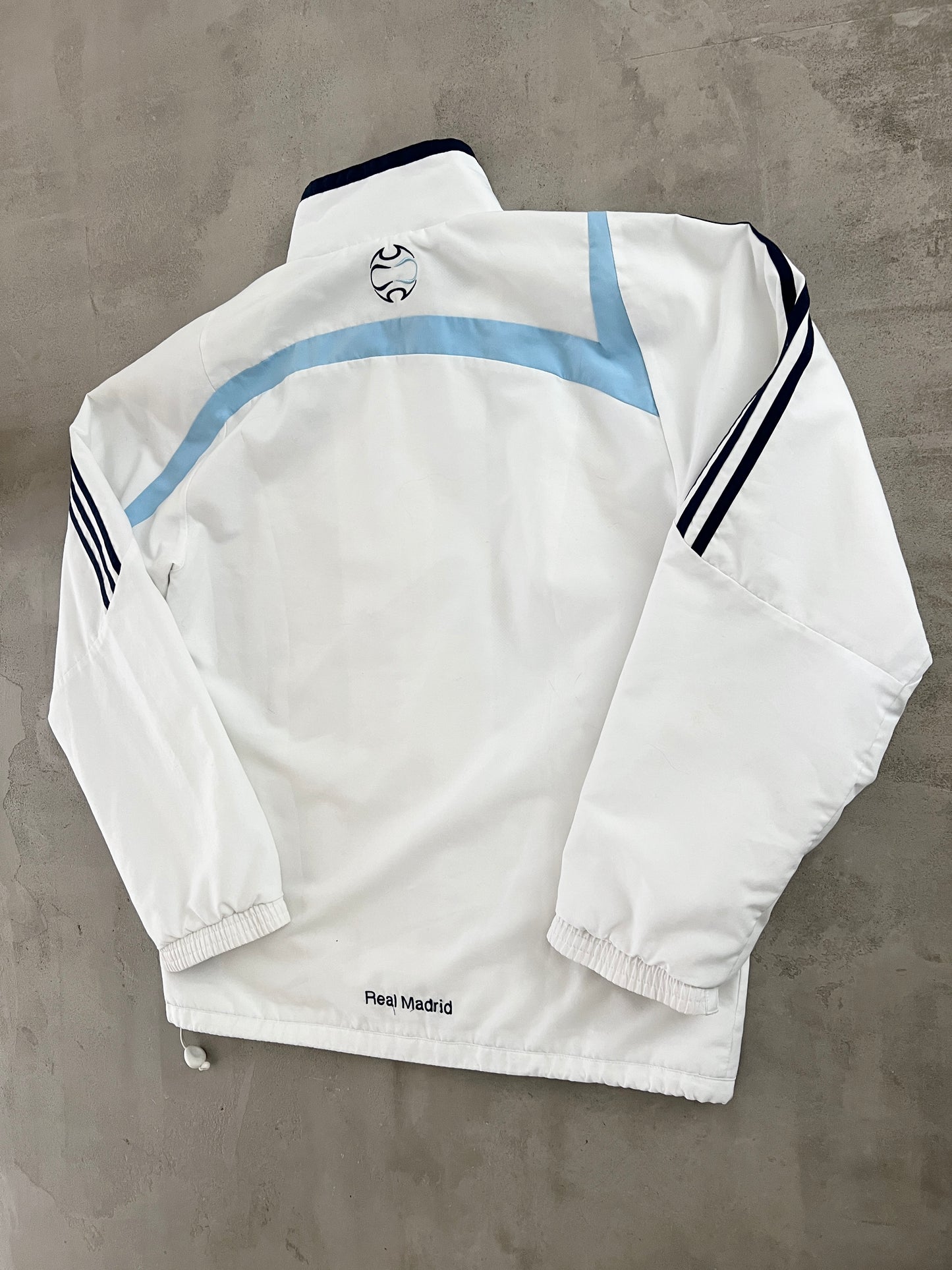 WHITE REAL MADRID JACKET - 2000S - M/L