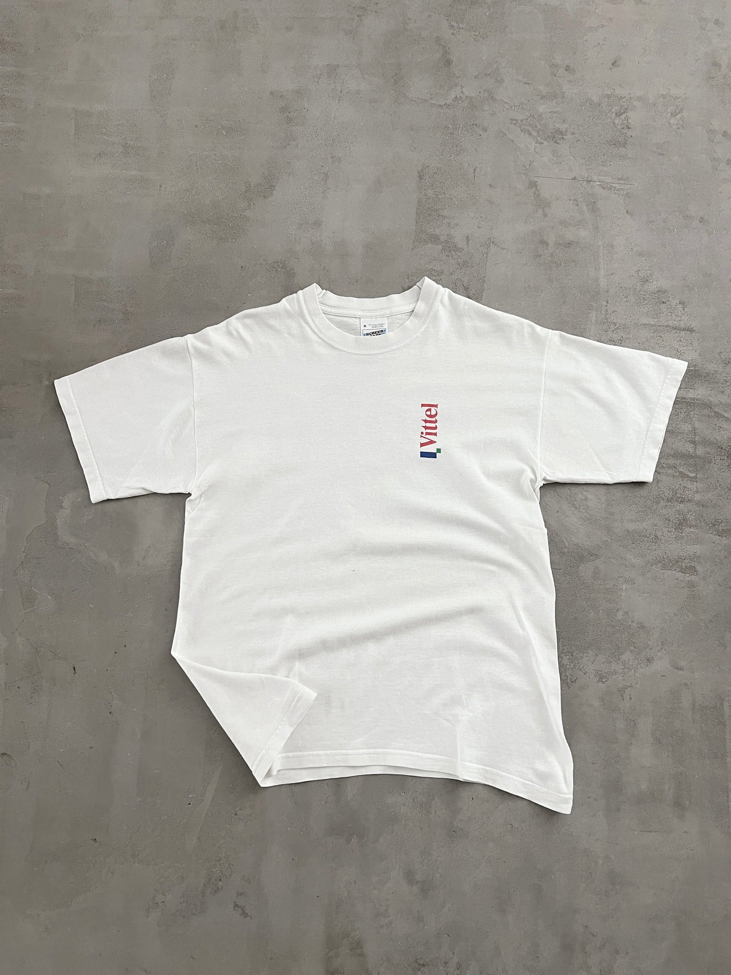 WHITE VITTEL WATER MARATHON TEE - 2000S - M