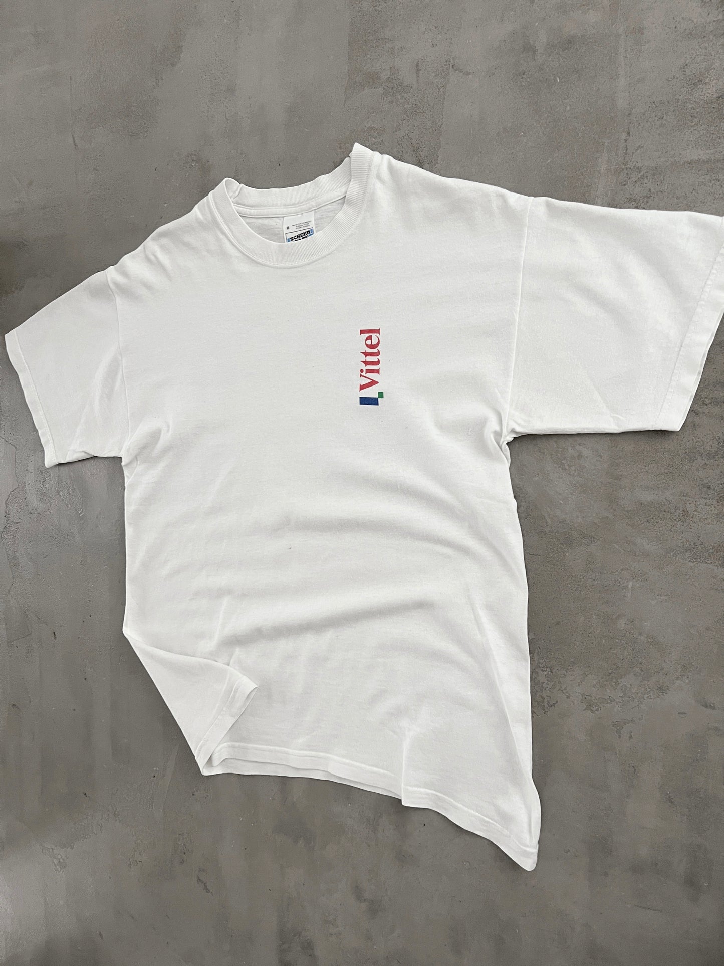 WHITE VITTEL WATER MARATHON TEE - 2000S - M