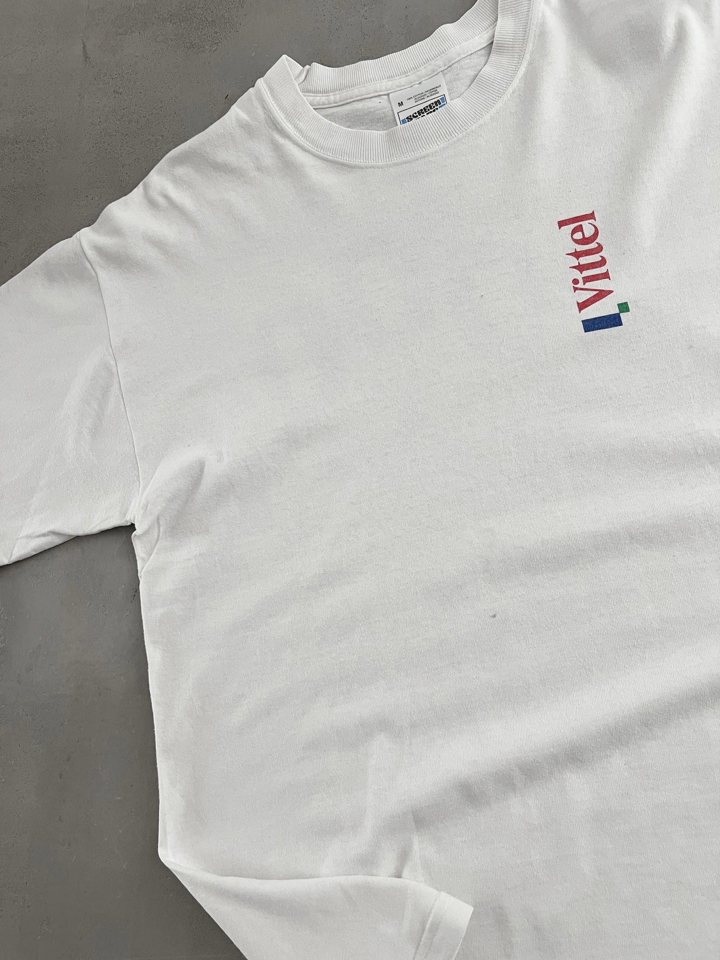 WHITE VITTEL WATER MARATHON TEE - 2000S - M