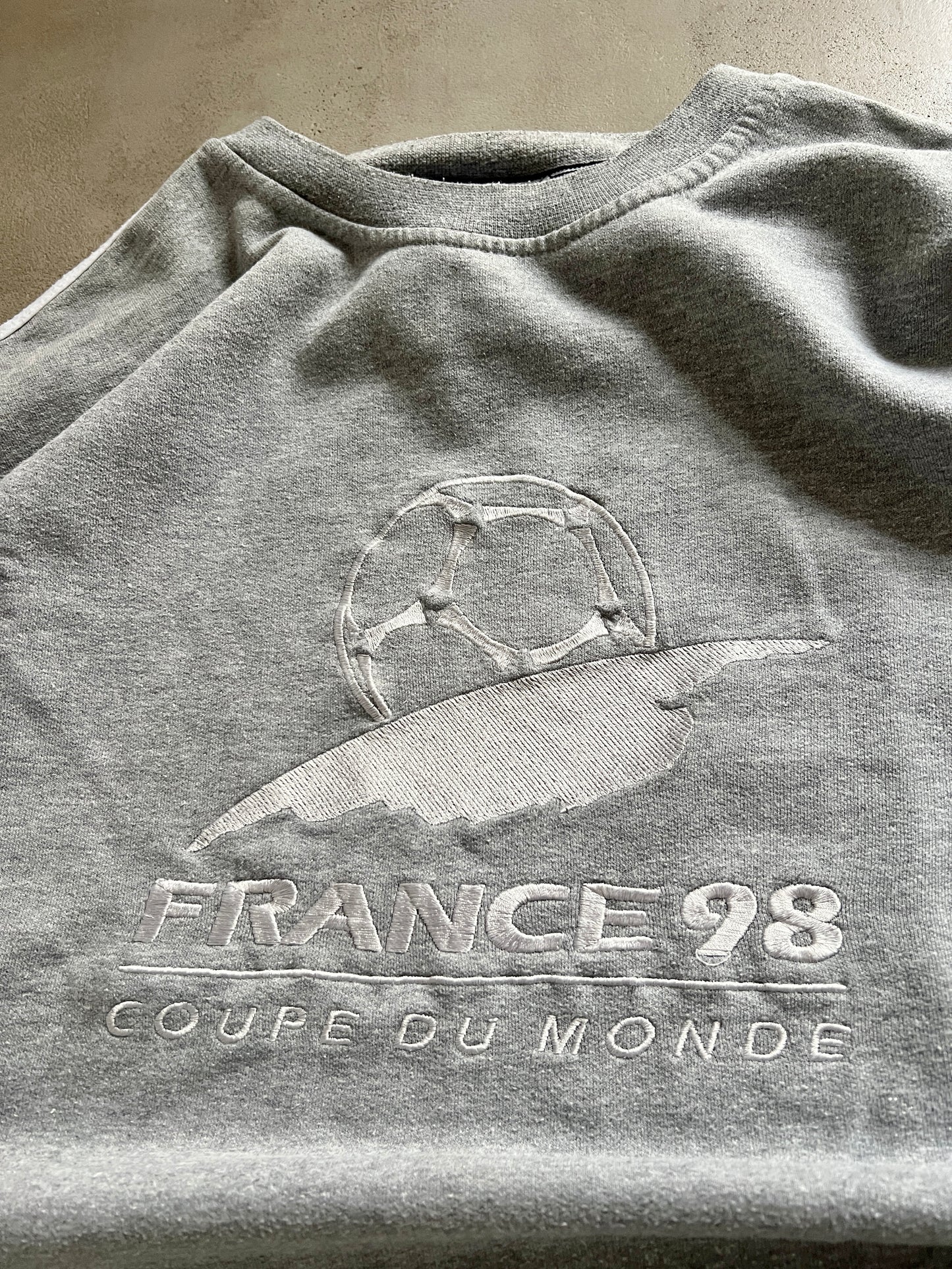 GREY FRANCE WORLD CUP ADIDAS SWEATER - 1998 - L