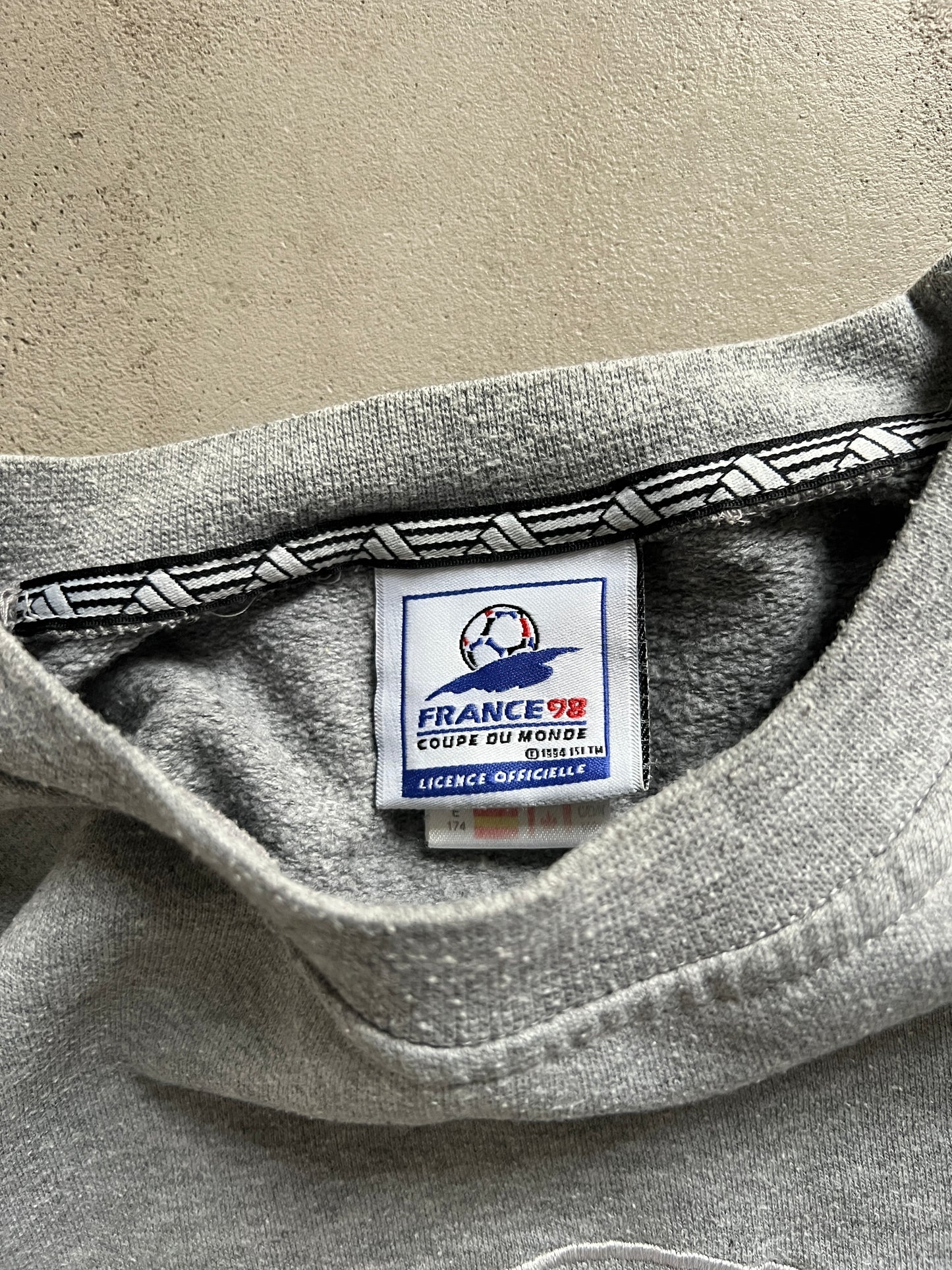 GREY FRANCE WORLD CUP ADIDAS SWEATER - 1998 - L