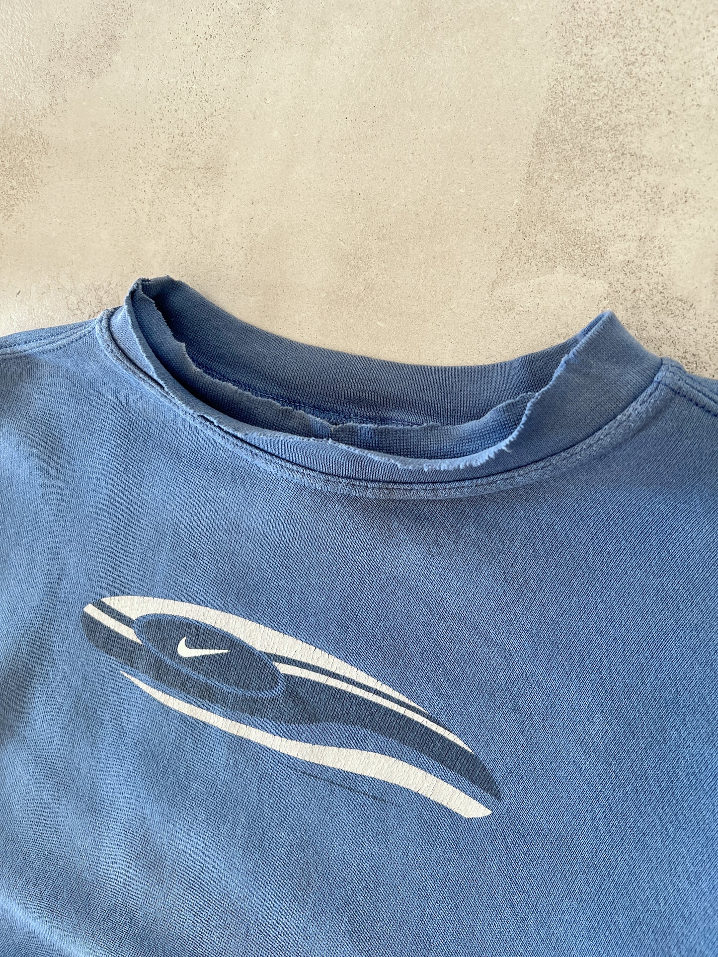 BLUE NIKE SWEATER - 1990S - M