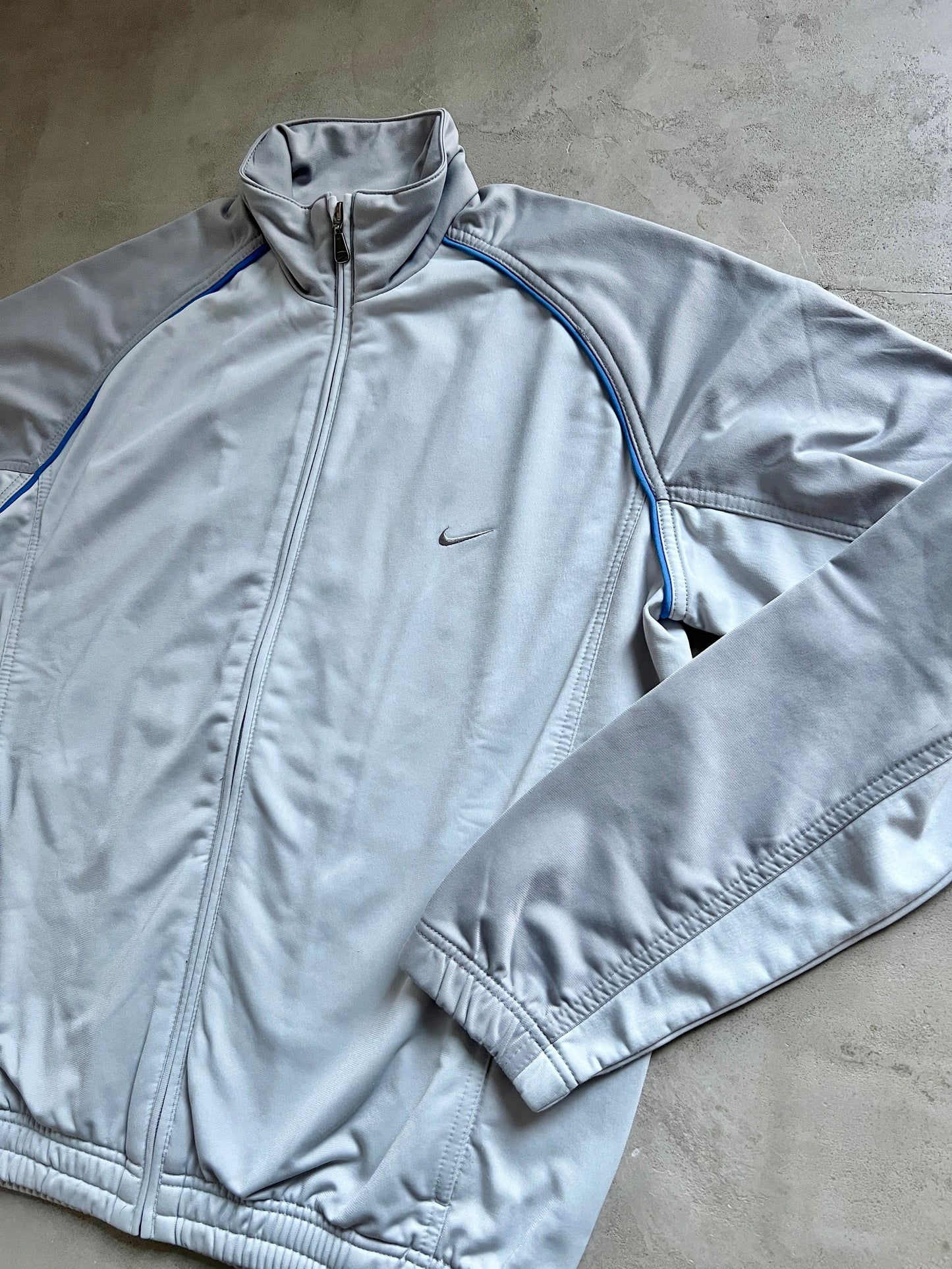 GREY NIKE TRACK JACKET - 2000S - M