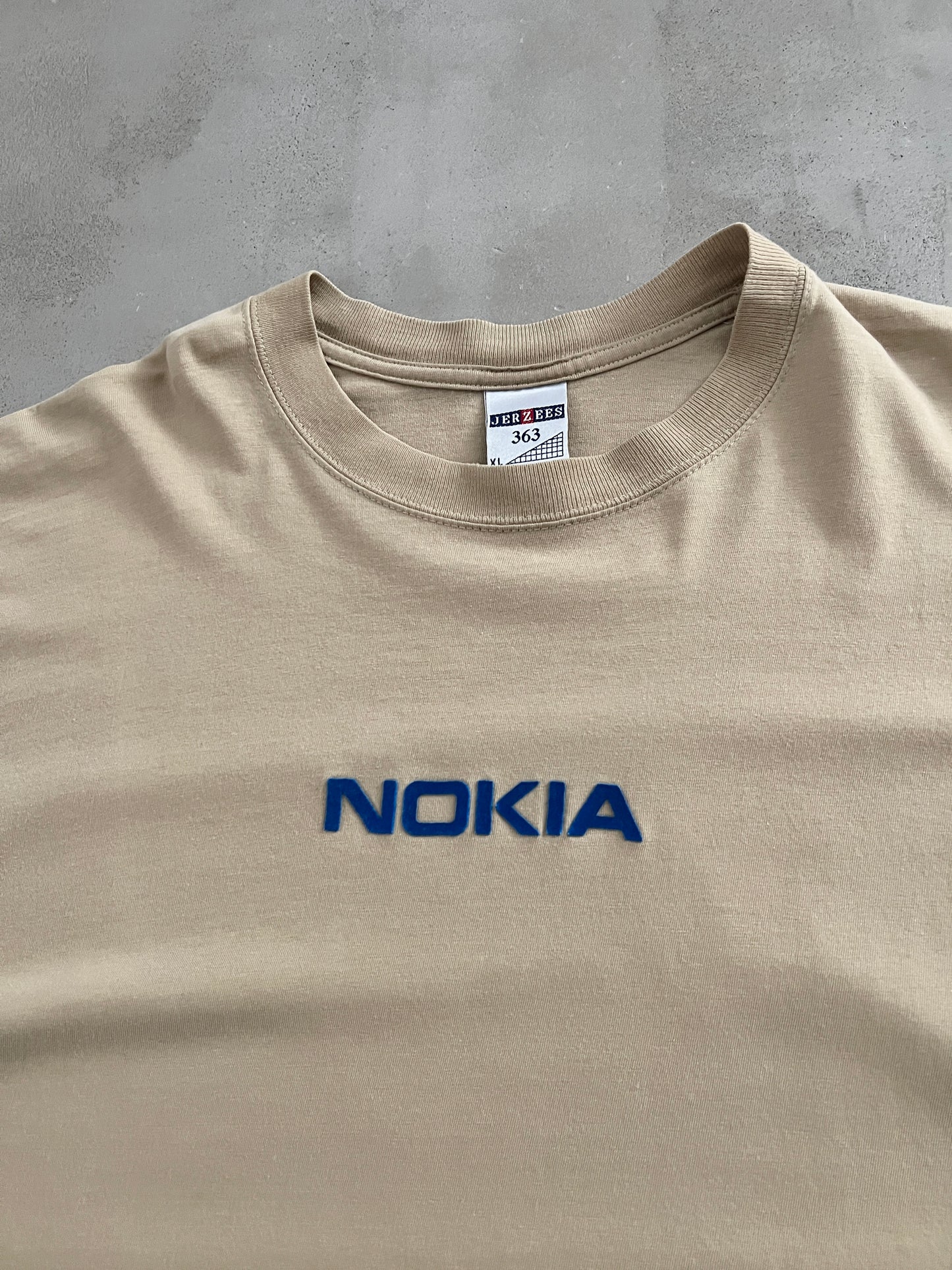 BEIGE NOKIA PROMO TEE - 2000S - XL/L