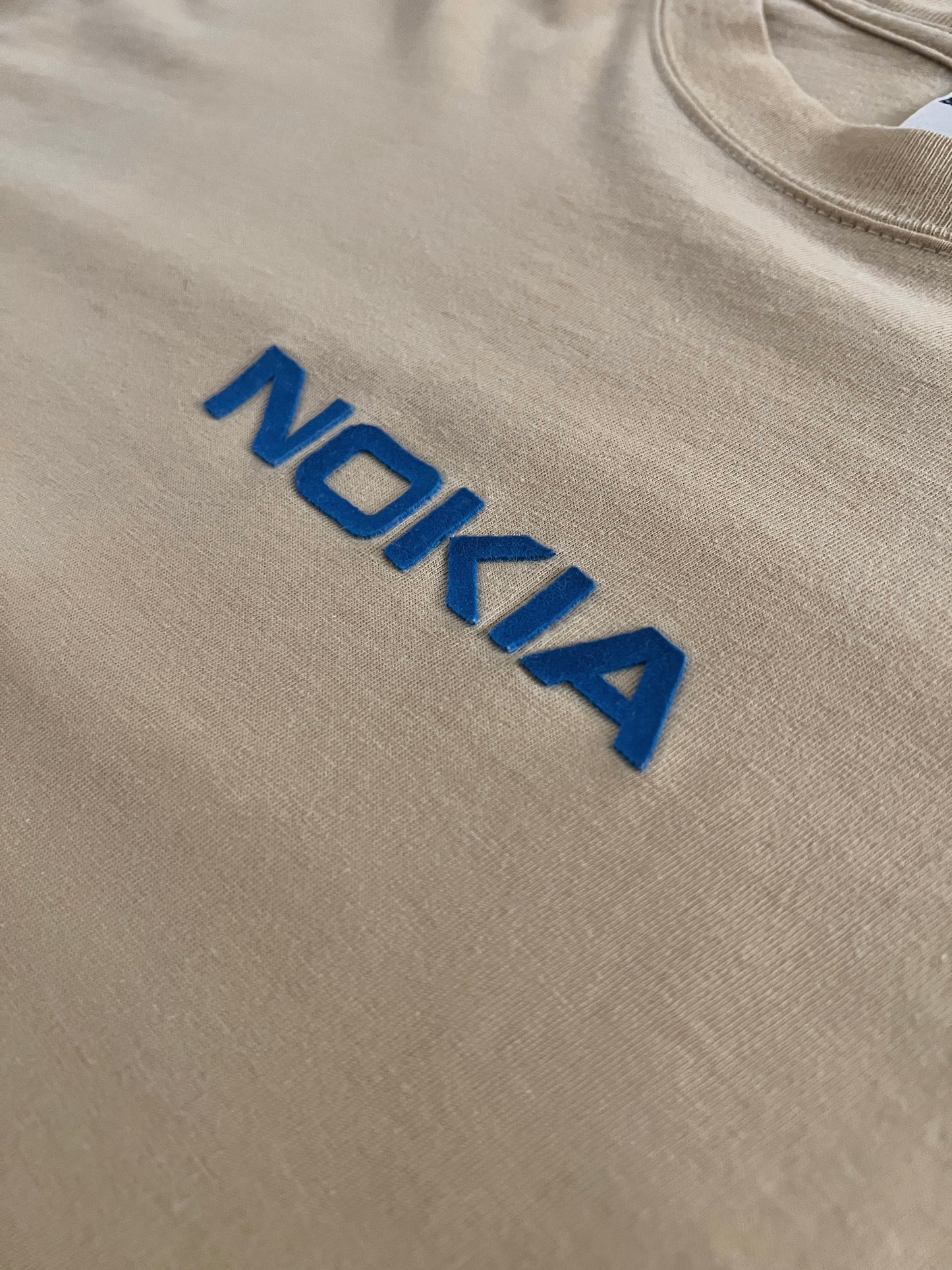 BEIGE NOKIA PROMO TEE - 2000S - XL/L