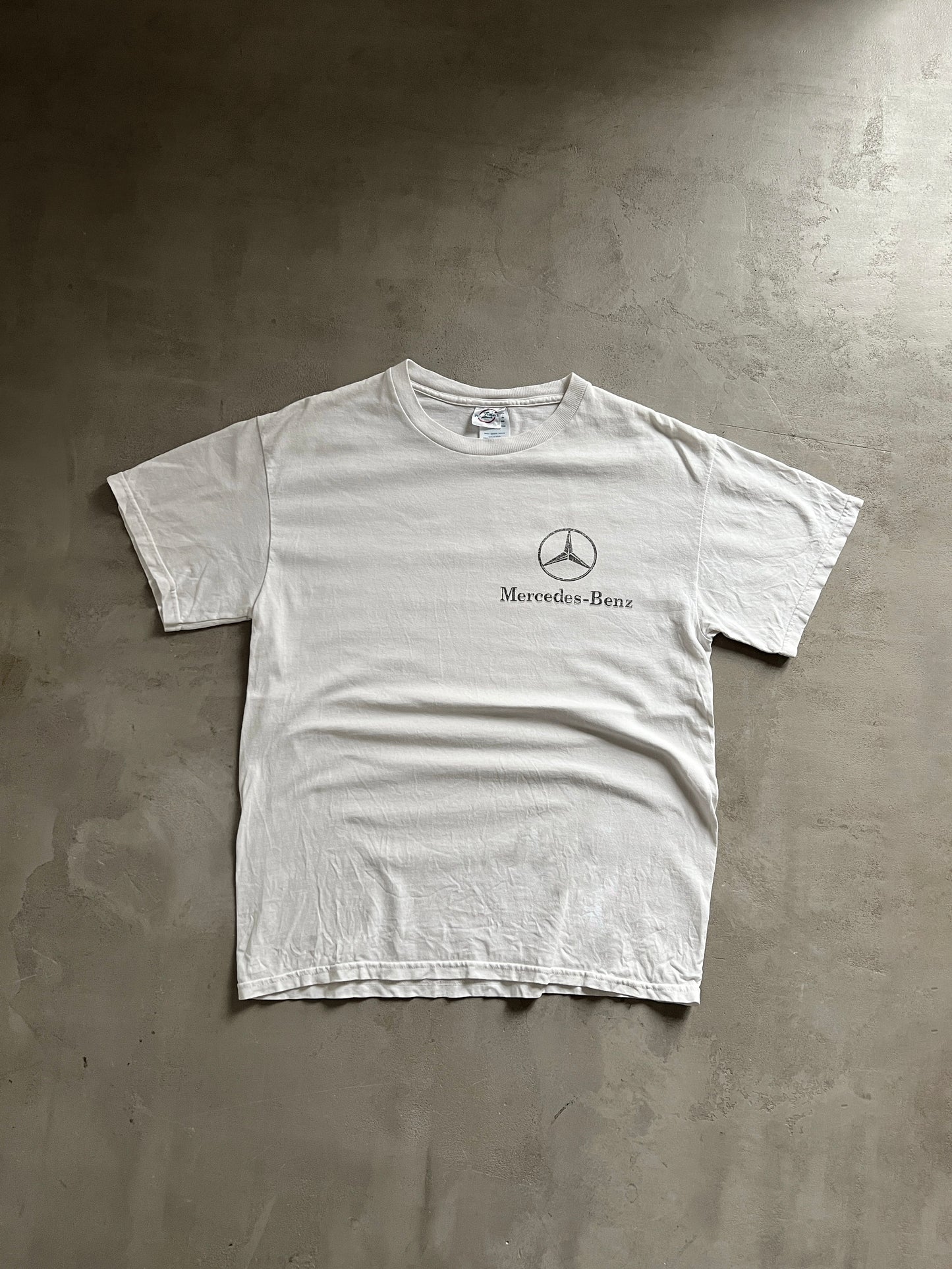 WHITE MERCEDES BENZ TEE - 2000S - M