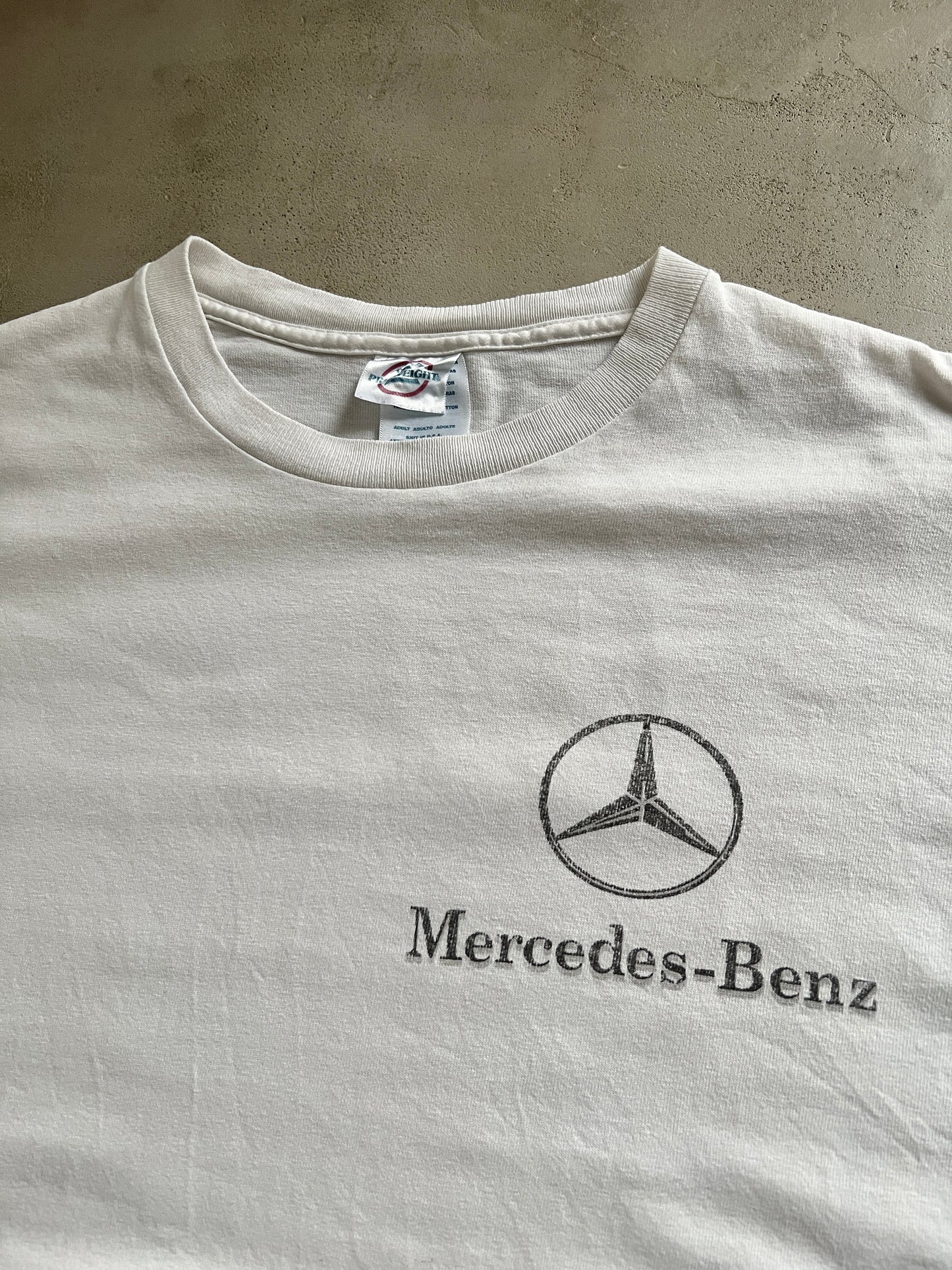 WHITE MERCEDES BENZ TEE - 2000S - M