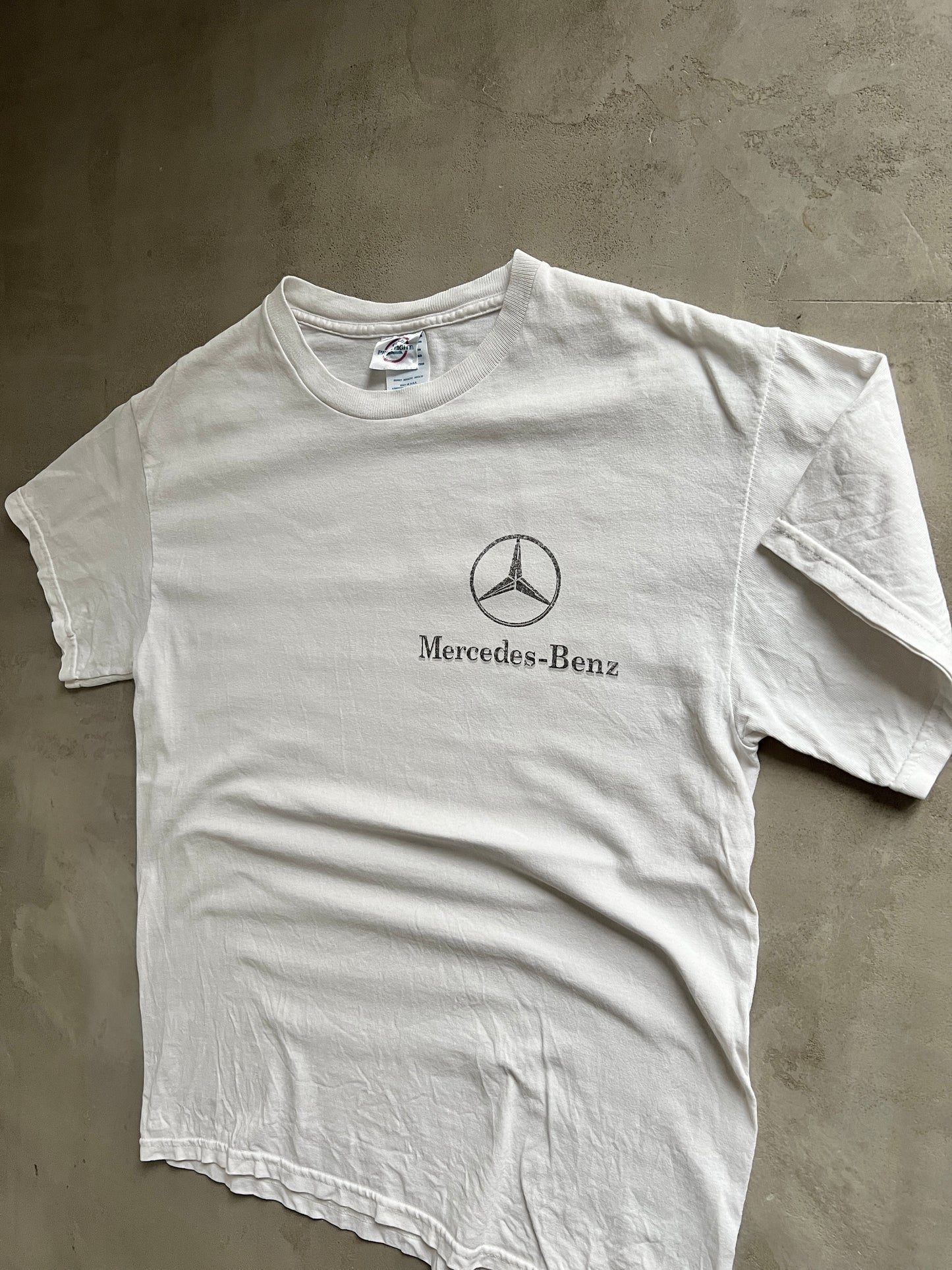 WHITE MERCEDES BENZ TEE - 2000S - M