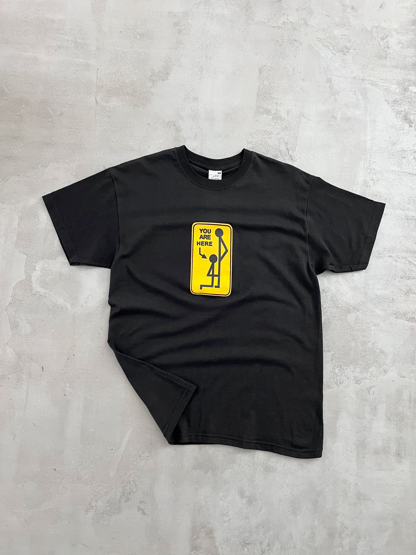 BLACK YOU ARE HERE TEE - 2000S - M