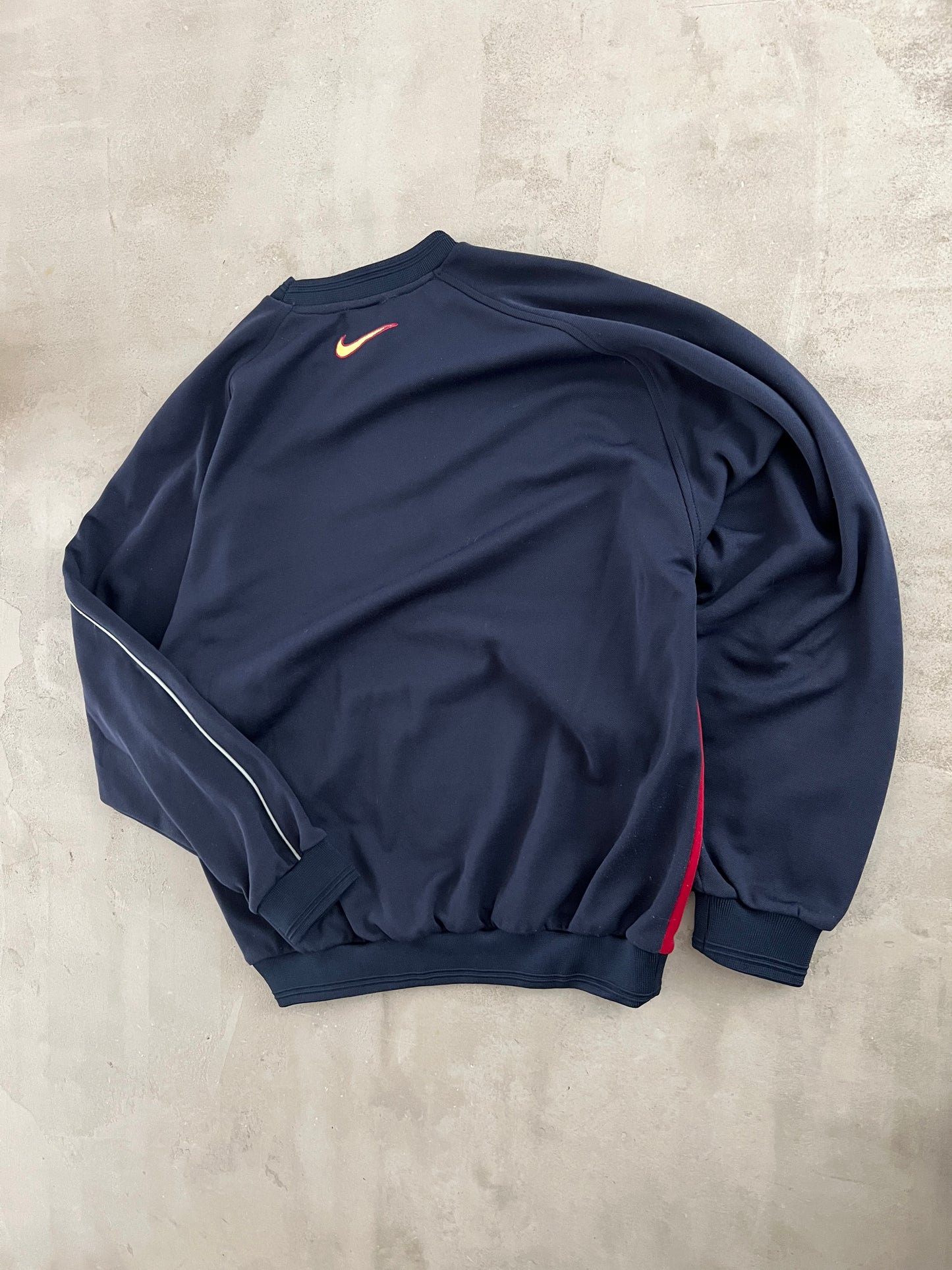 NAVY FC BARCELONA NIKE SWEATER - 2000S - M