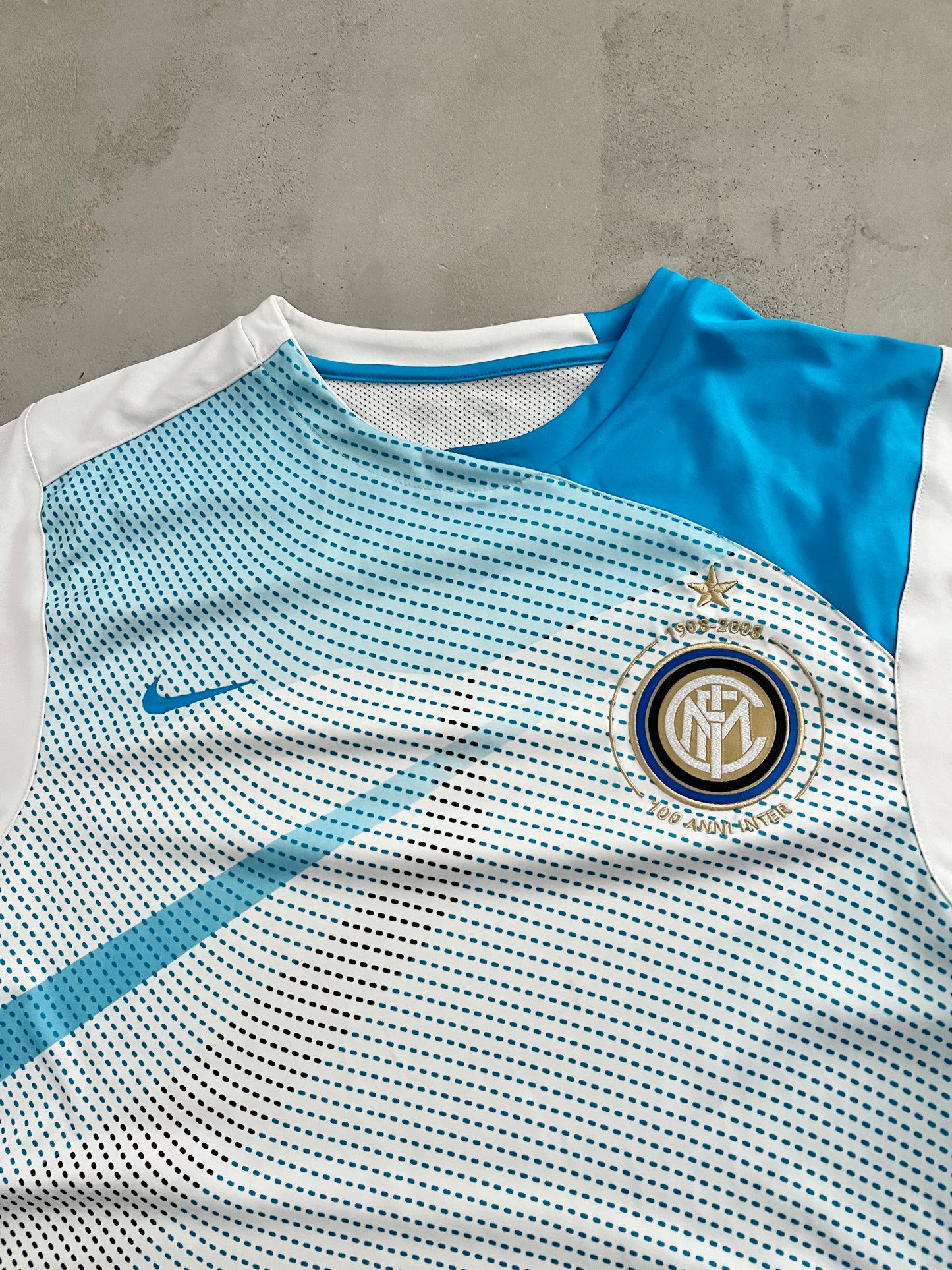 WHITE INTER MILAN NIKE JERSEY - 2000S - M
