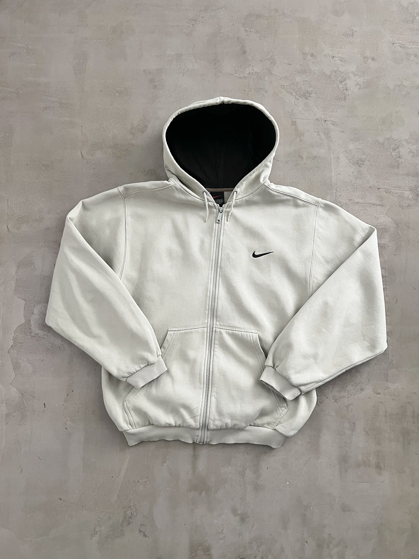 CREME NIKE ZIP UP HOODIE - 1990S - M