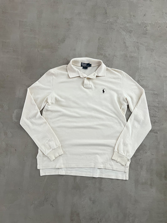 WHITE RALPH LAUREN LONGSLEEVE - 2000S - S