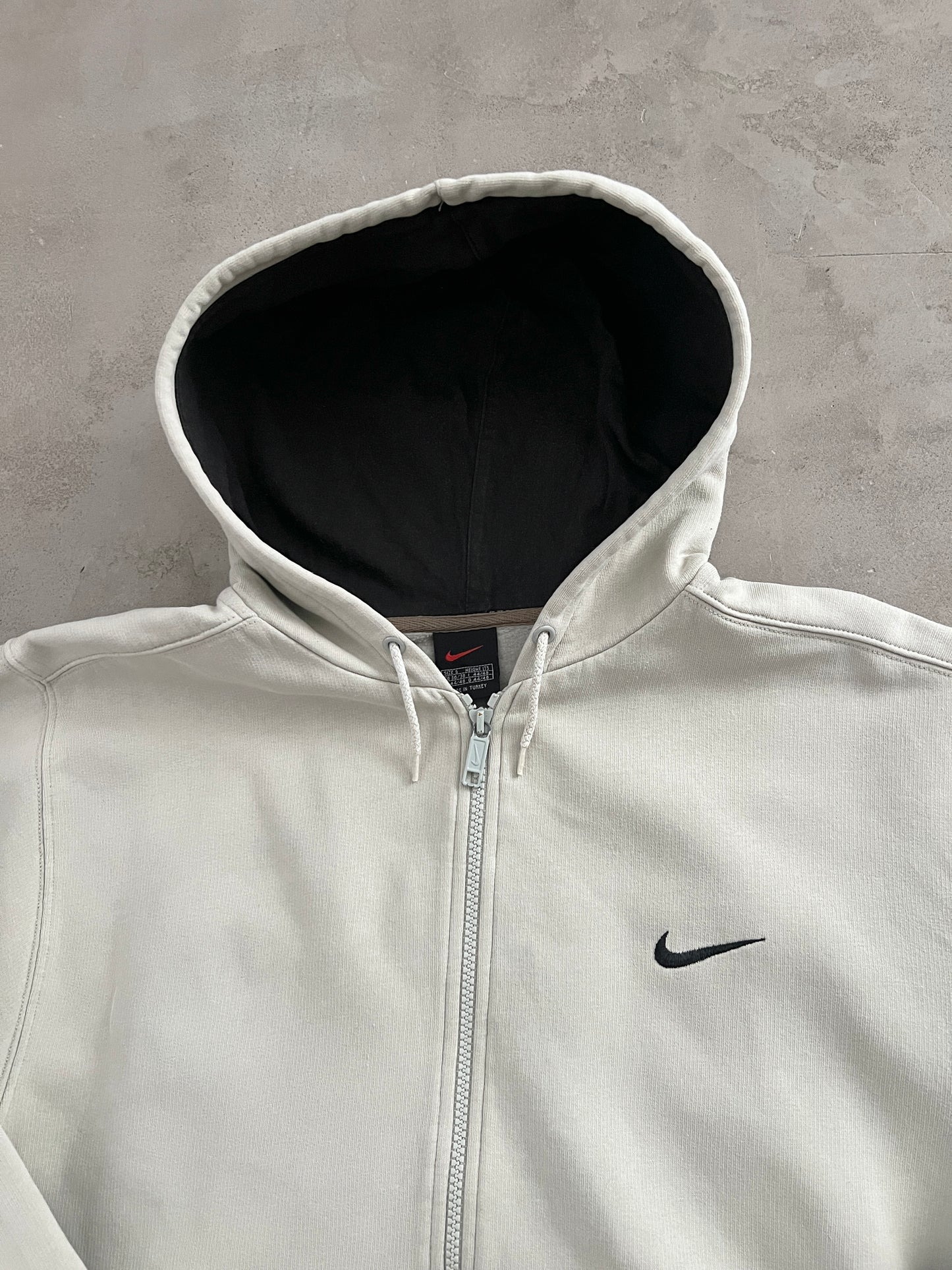 CREME NIKE ZIP UP HOODIE - 1990S - M