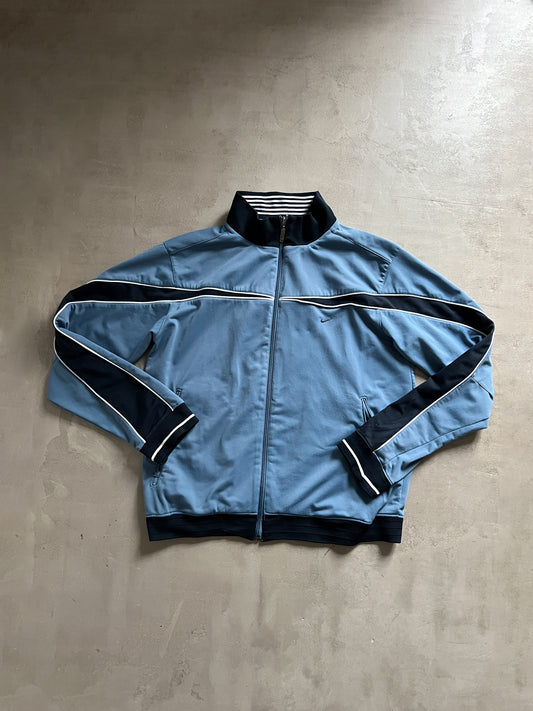 SLATE BLUE NIKE TRACK JACKET - 2000S - M