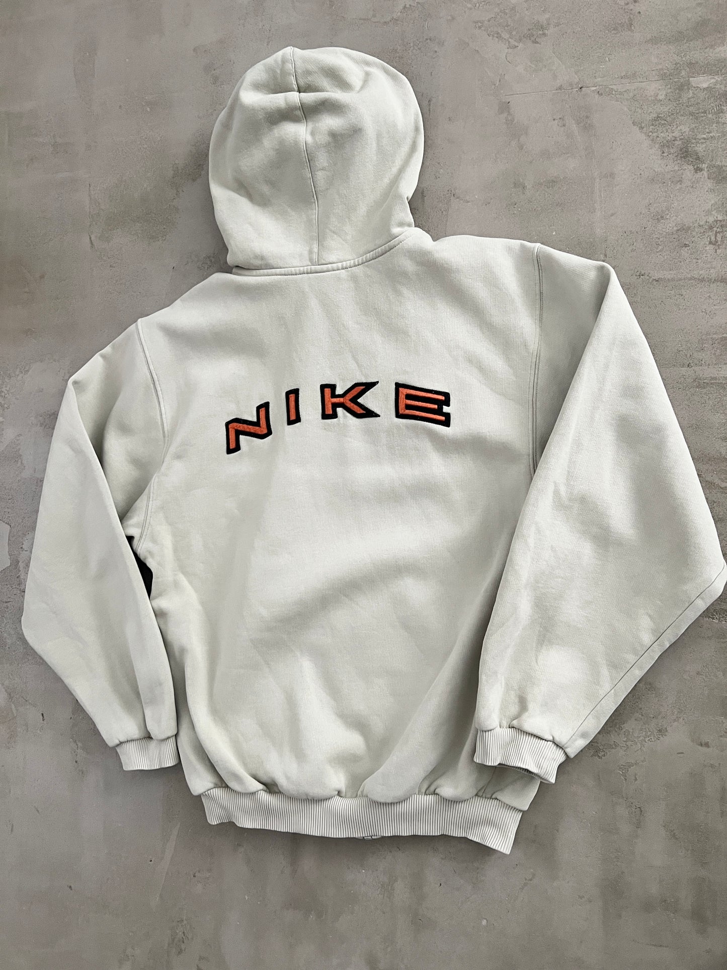 CREME NIKE ZIP UP HOODIE - 1990S - M