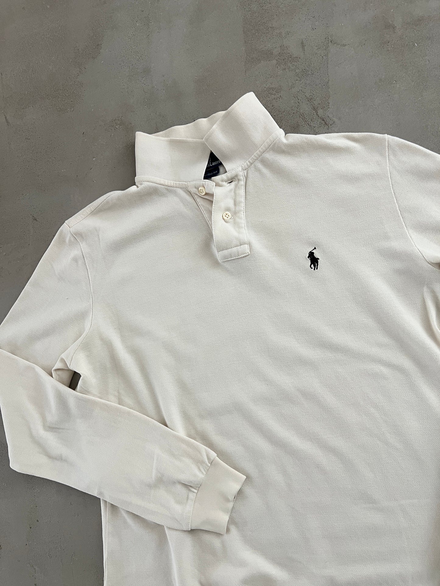 WHITE RALPH LAUREN LONGSLEEVE - 2000S - S