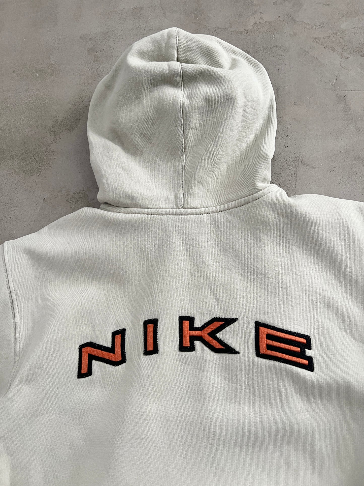 CREME NIKE ZIP UP HOODIE - 1990S - M