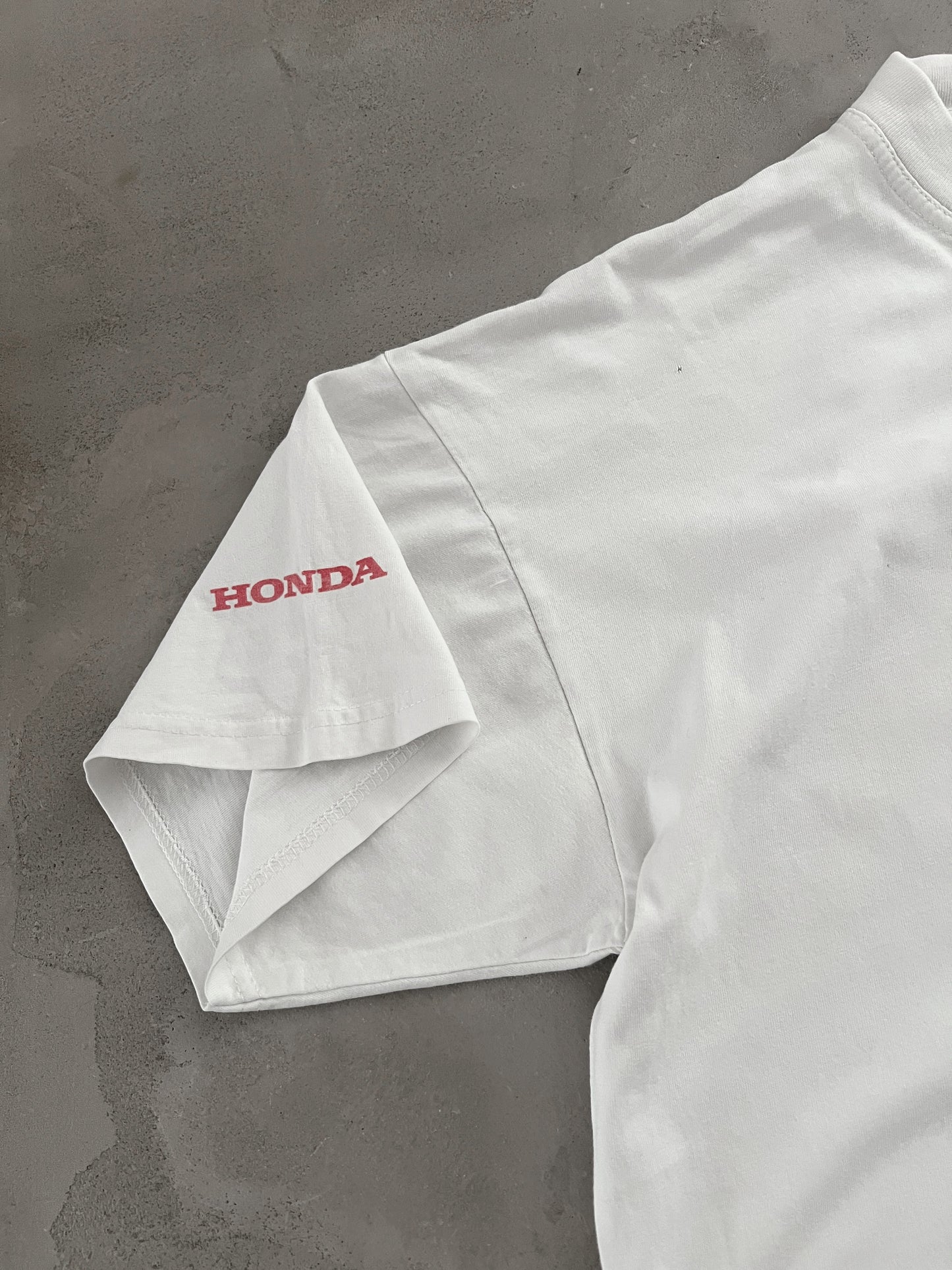 WHITE HONDA RACING TEE - 1990S - M/L