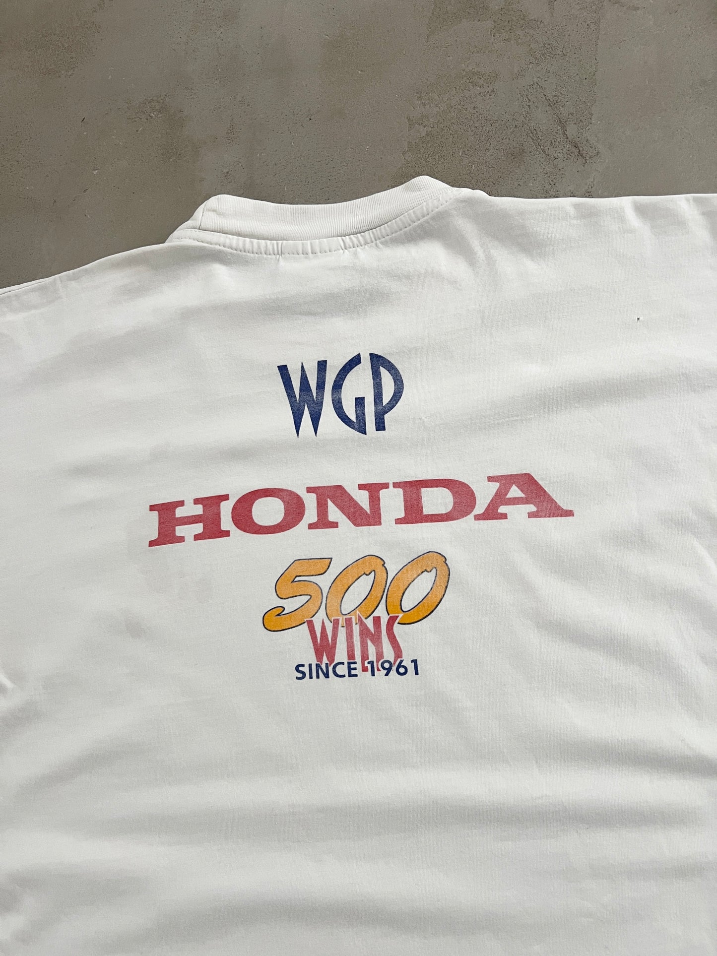 WHITE HONDA RACING TEE - 1990S - M/L