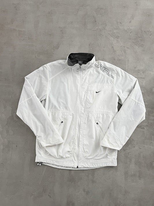 WHITE NIKE TRACK JACKET - 2000S - M