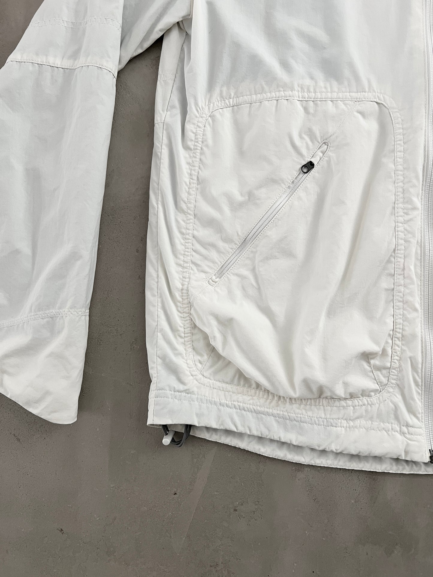 WHITE NIKE TRACK JACKET - 2000S - M