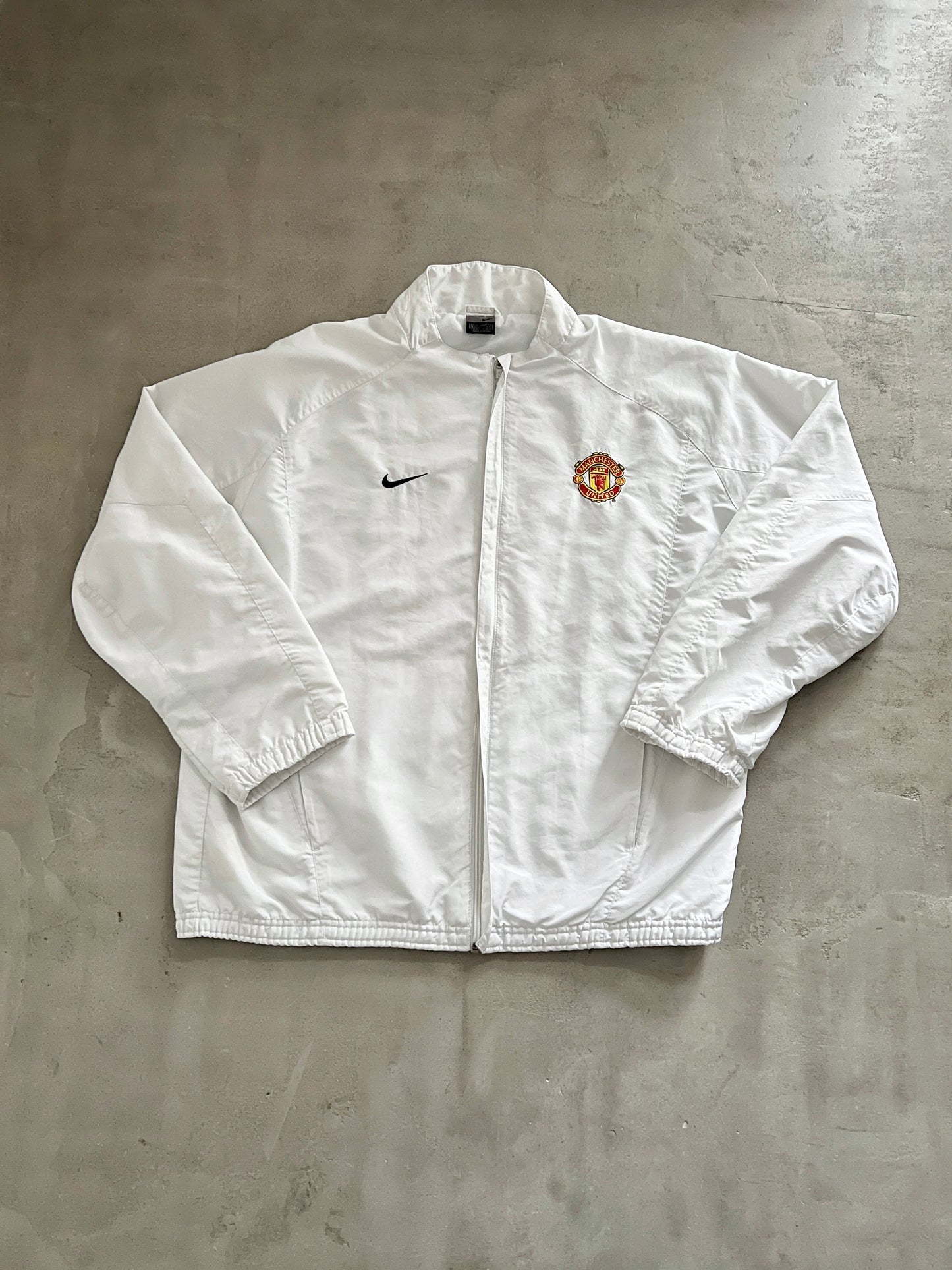 WHITE MANCHESTER UNITED TRACK JACKET - 2000S - L