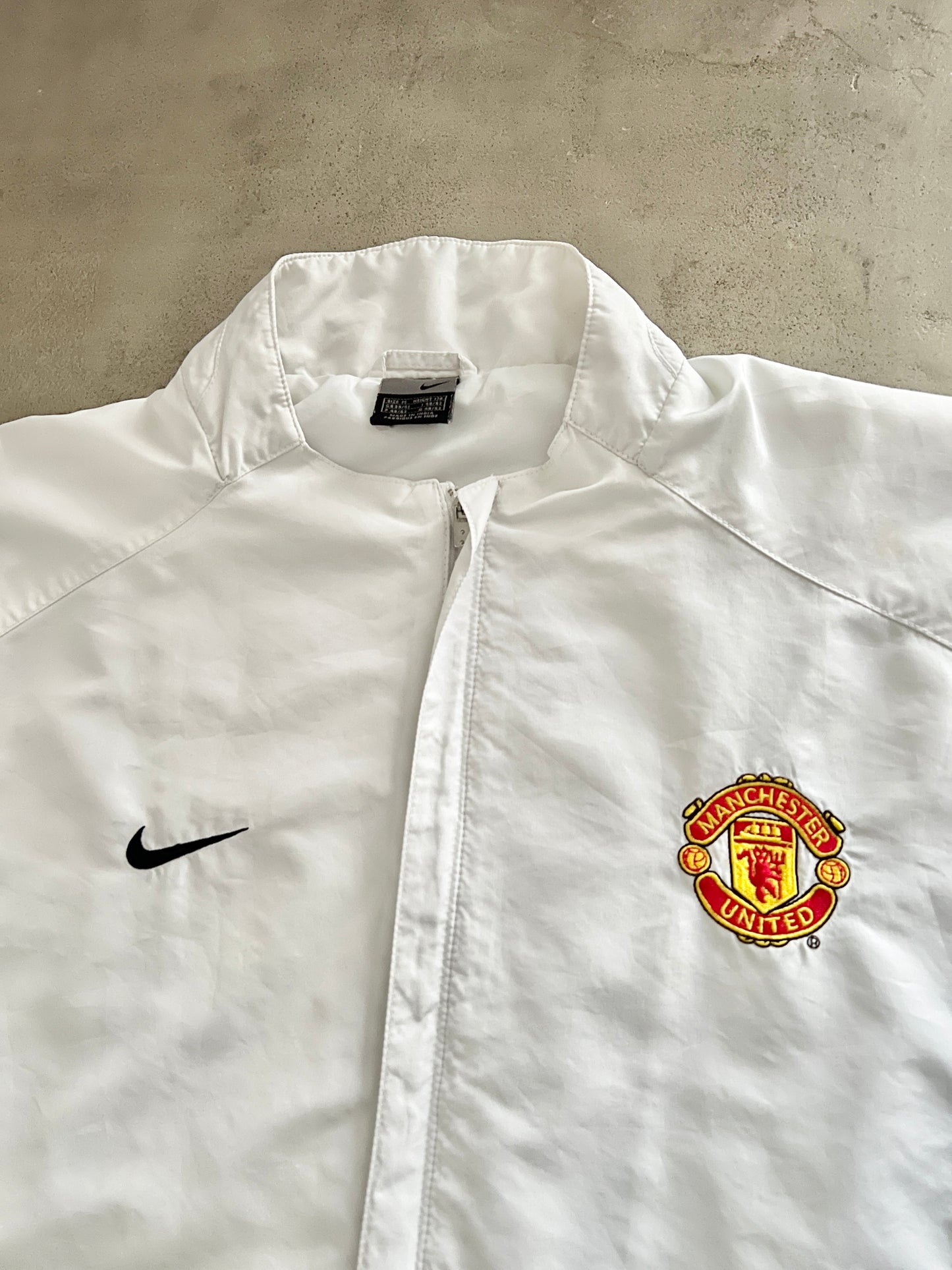 WHITE MANCHESTER UNITED TRACK JACKET - 2000S - L