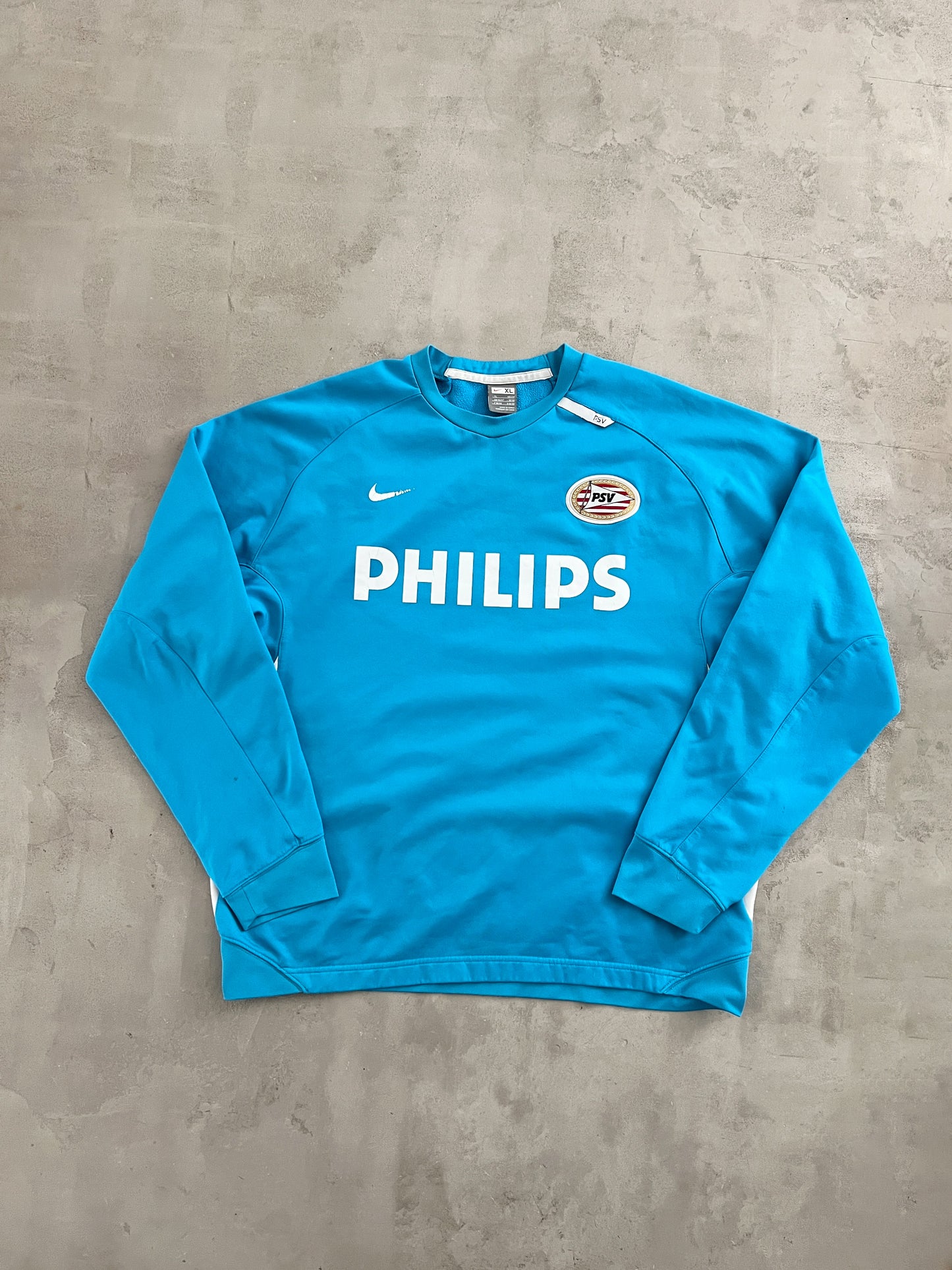 BABY BLUE PSV EINDHOVEN NIKE SWEATER - 2000S - XL/L