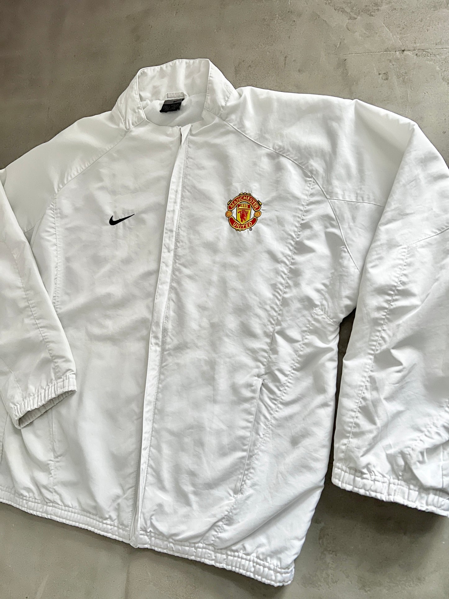 WHITE MANCHESTER UNITED TRACK JACKET - 2000S - L