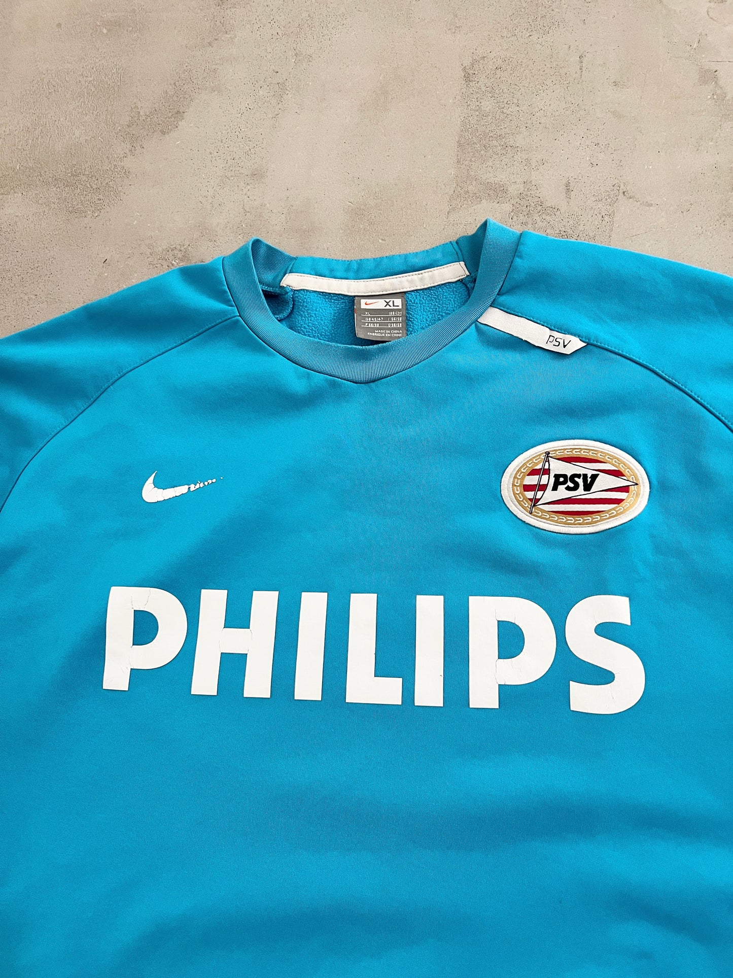 BABY BLUE PSV EINDHOVEN NIKE SWEATER - 2000S - XL/L