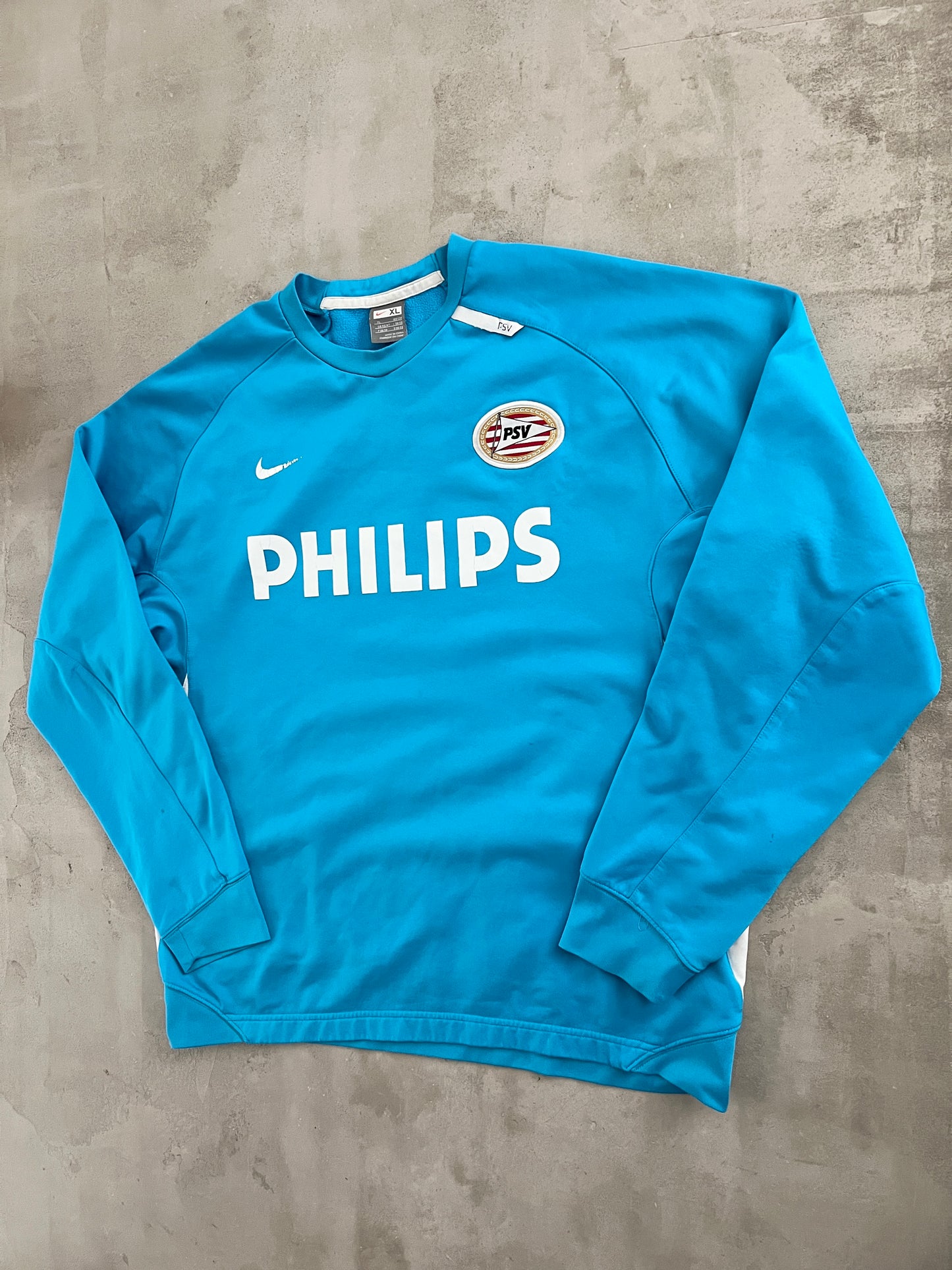BABY BLUE PSV EINDHOVEN NIKE SWEATER - 2000S - XL/L