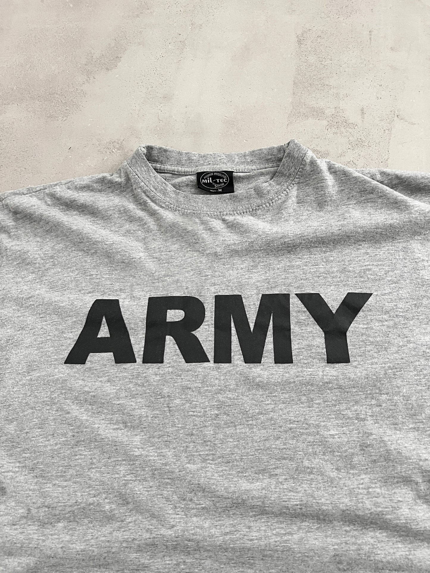 GREY US ARMY TEE - 1990S - L/M