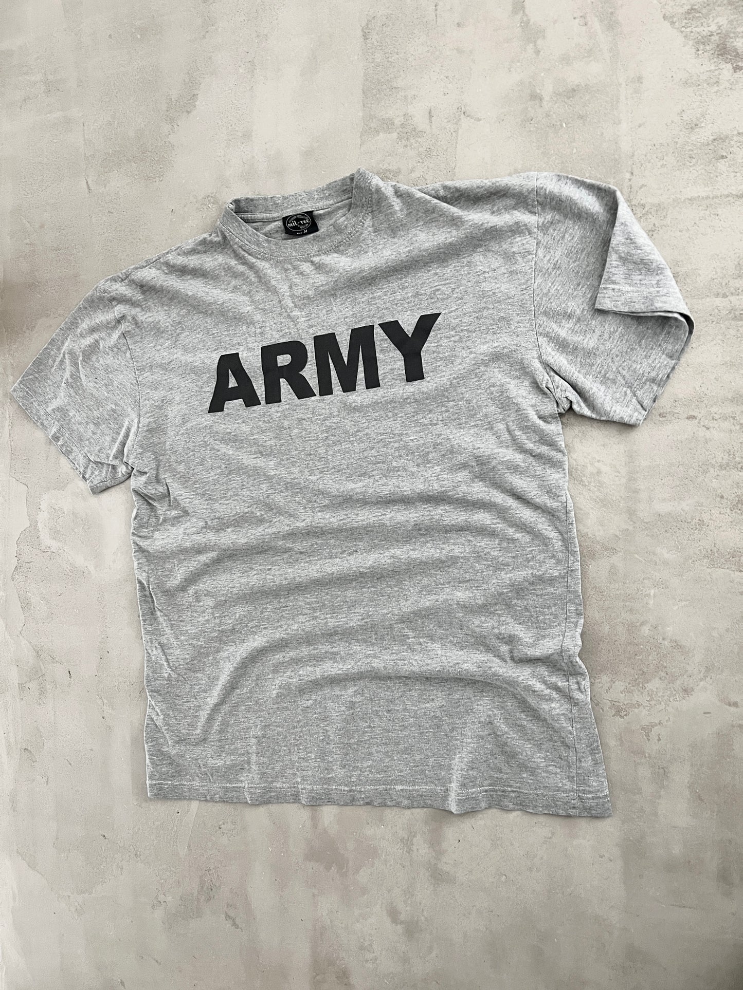 GREY US ARMY TEE - 1990S - L/M
