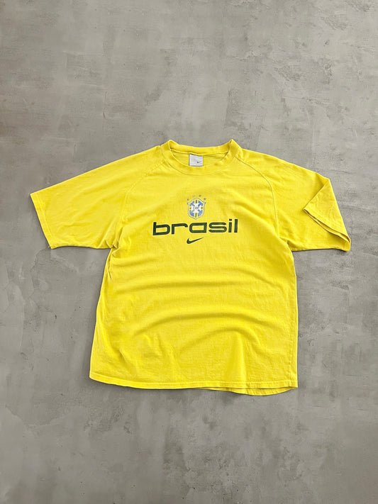YELLOW BRAZIL NIKE TEE - 1990S - XL/L