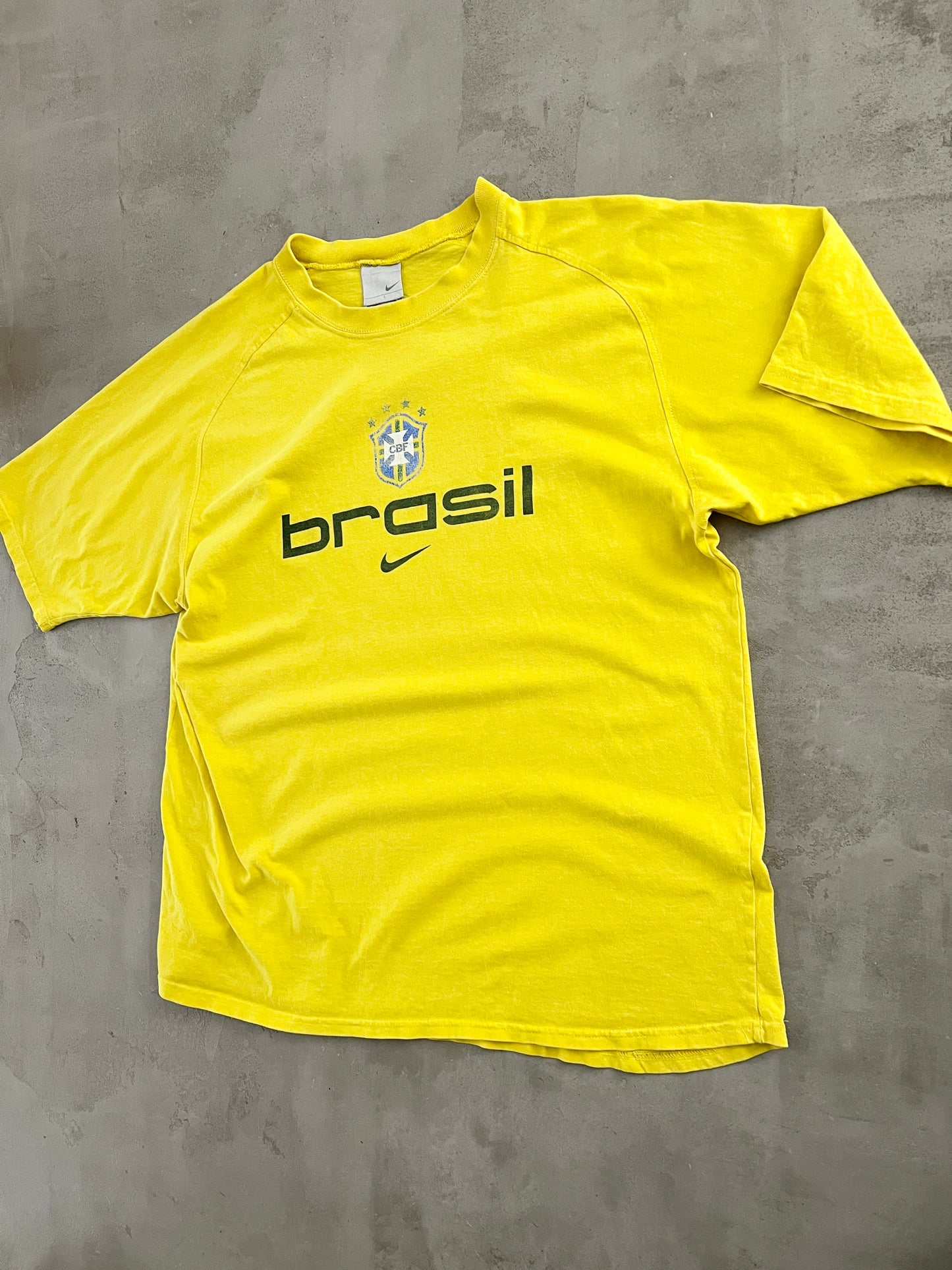 YELLOW BRAZIL NIKE TEE - 1990S - XL/L